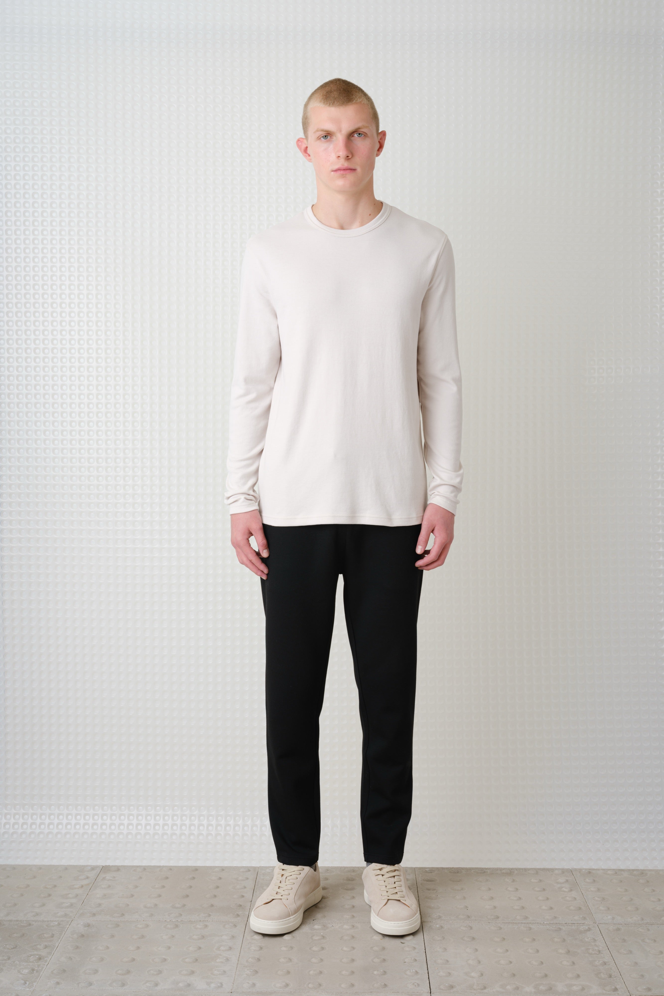 Calla - 260GSM Interlock Long Sleeve T-Shirt - Stone