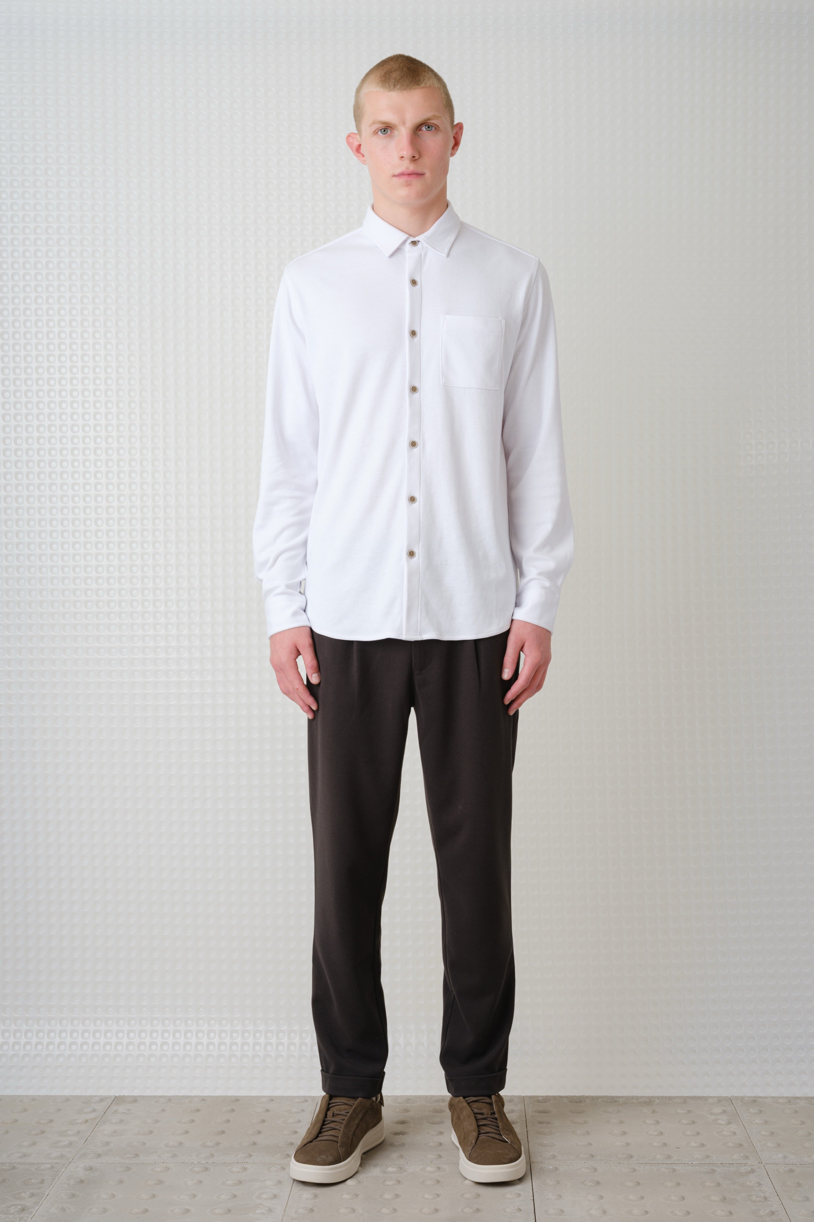 Calla - 260GSM Interlock Long Sleeve T-Shirt - White