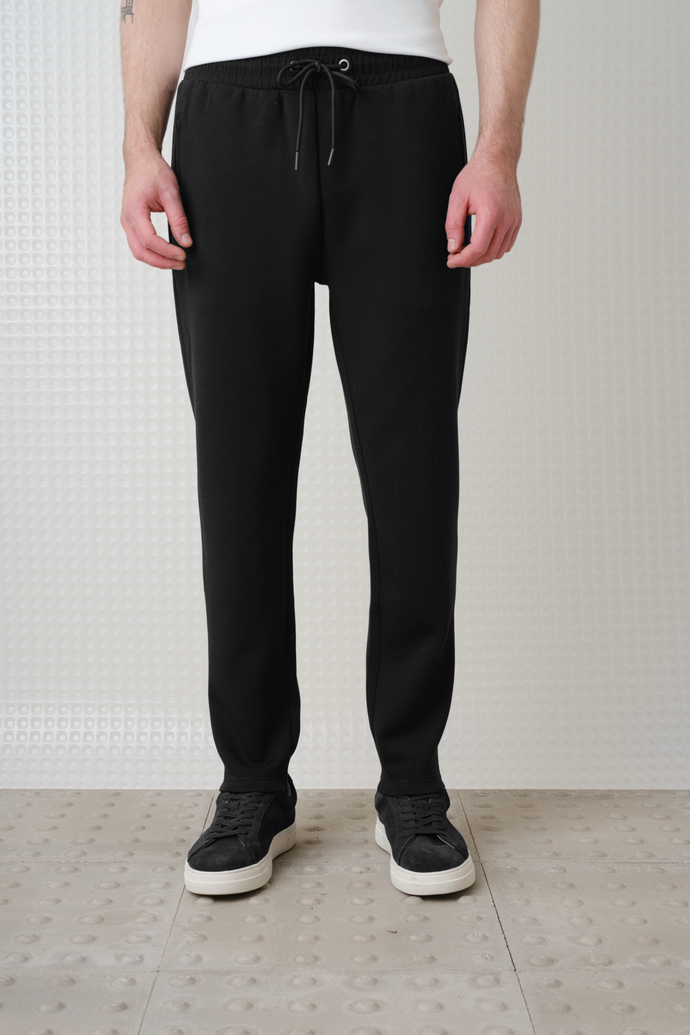 Azriel - Bonded Jersey Joggers - Black