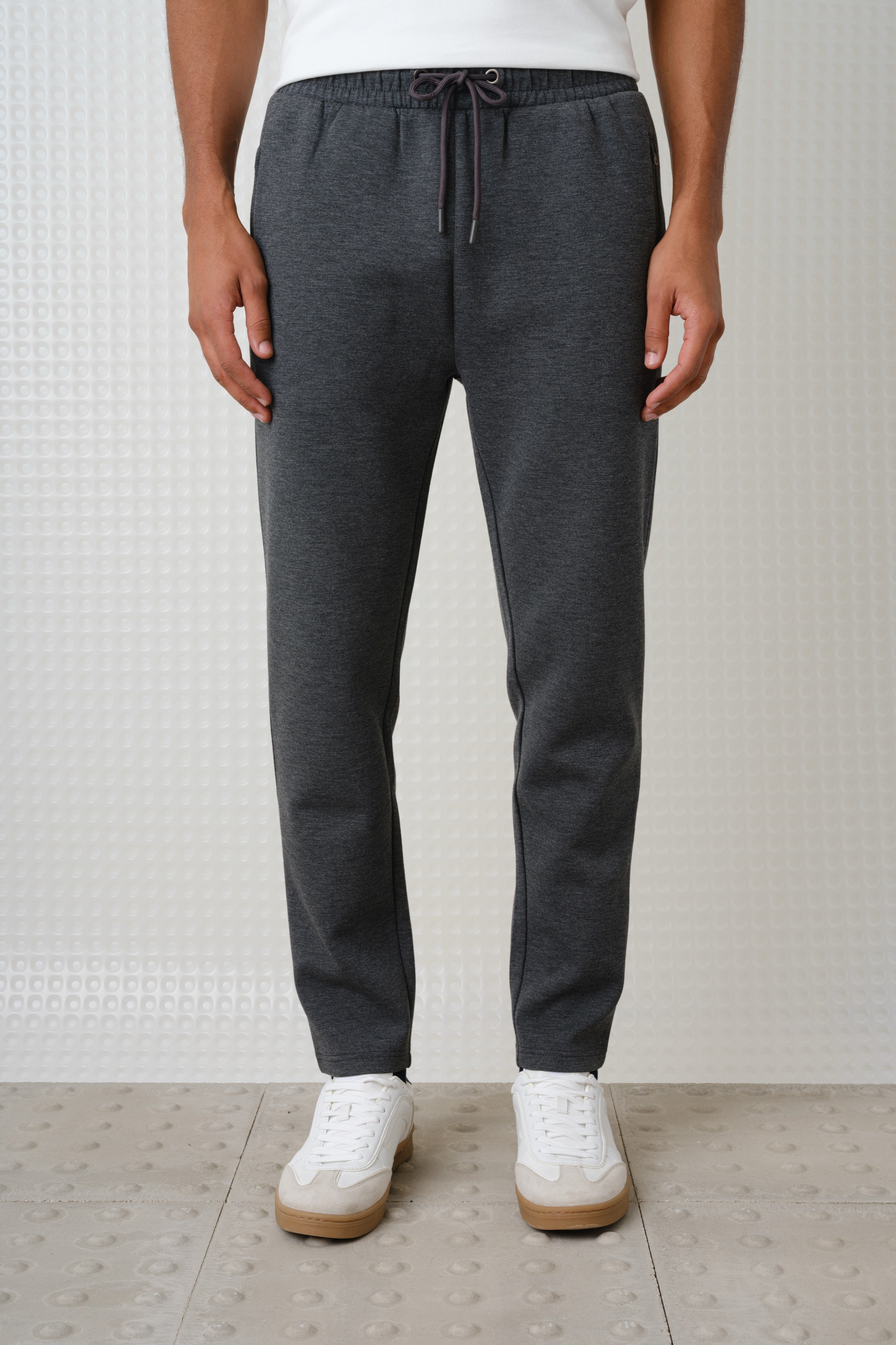 Azriel - Bonded Jersey Joggers - Grey