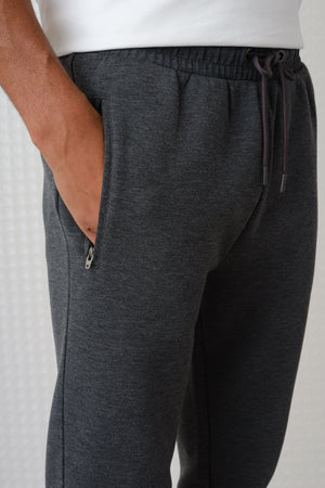 Azriel - Bonded Jersey Joggers - Grey