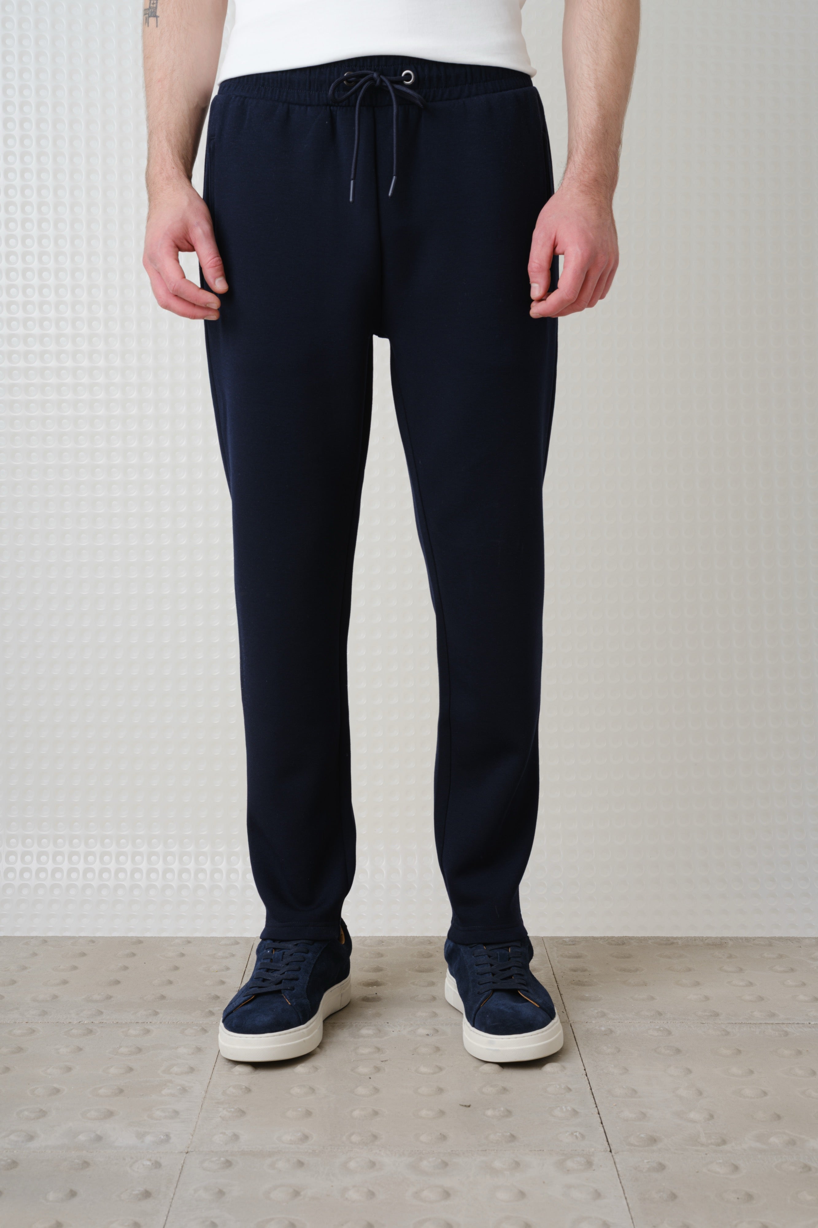 Azriel - Bonded Jersey Joggers - Navy