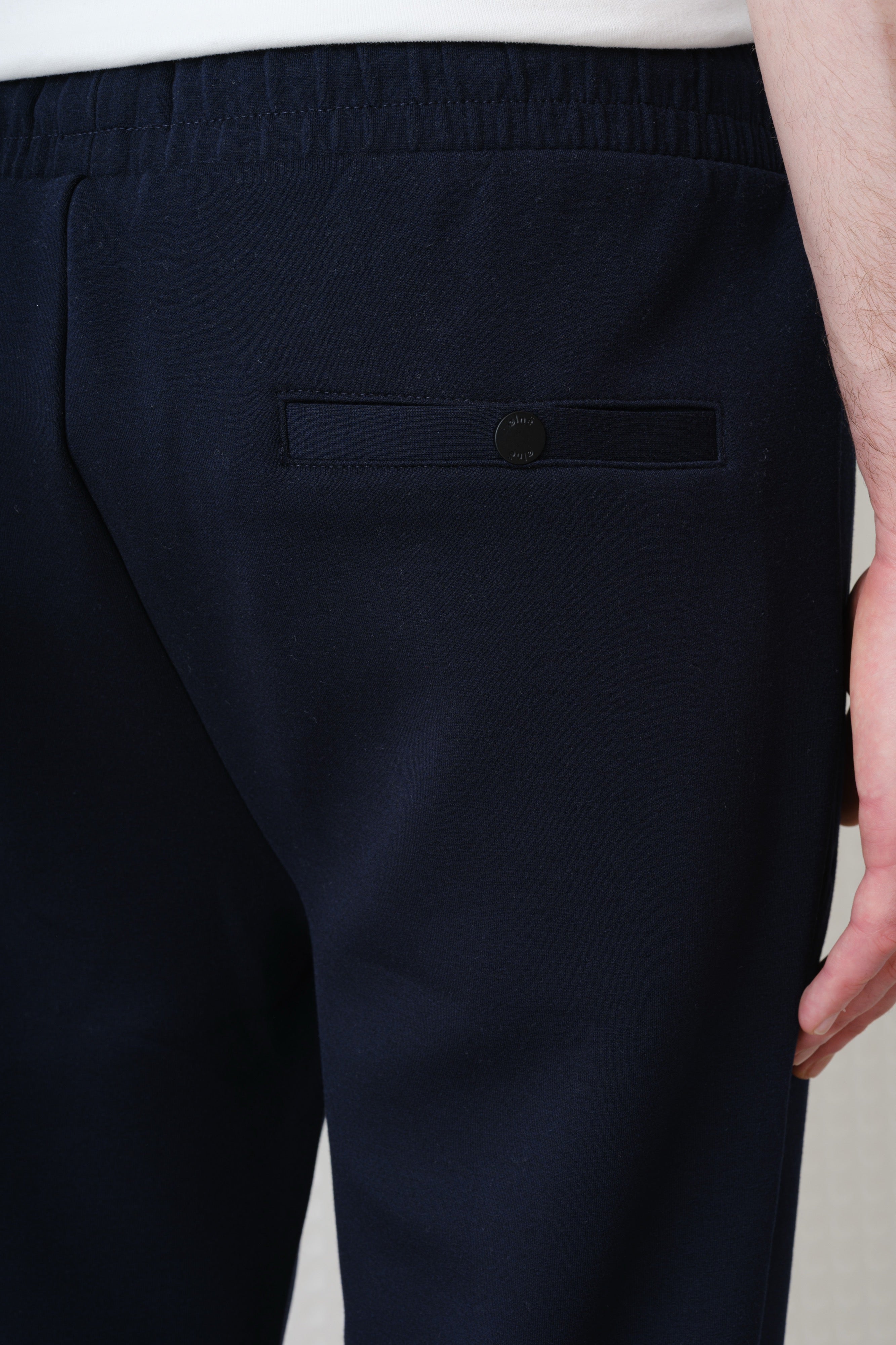 Azriel - Bonded Jersey Joggers - Navy