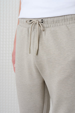 Azriel - Bonded Jersey Joggers - Stone