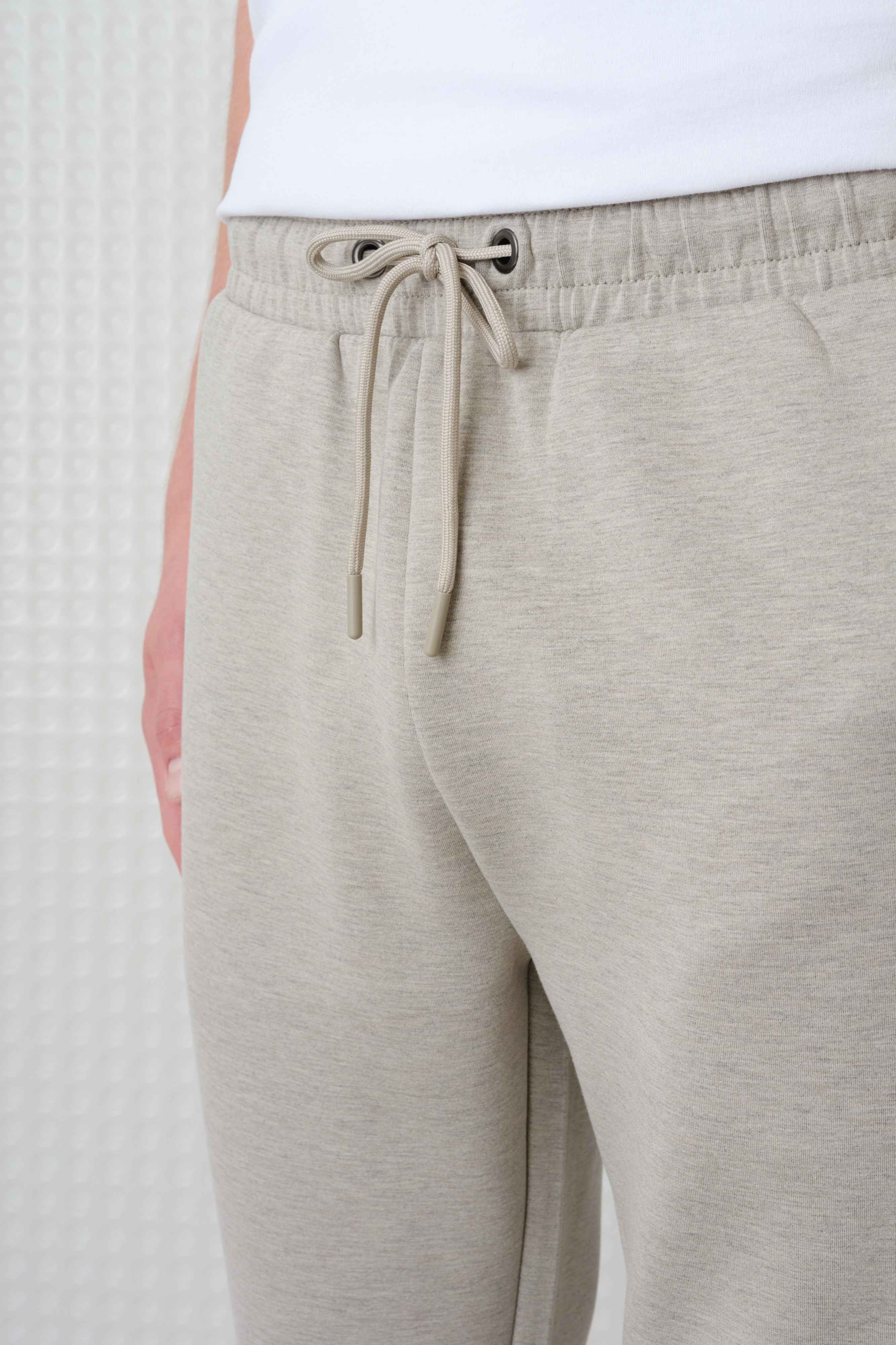Azriel - Bonded Jersey Joggers - Stone