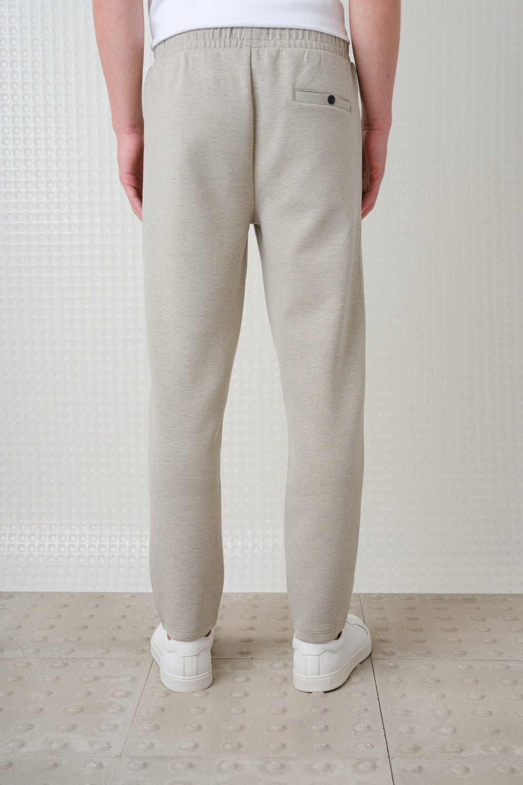 Azriel - Bonded Jersey Joggers - Stone