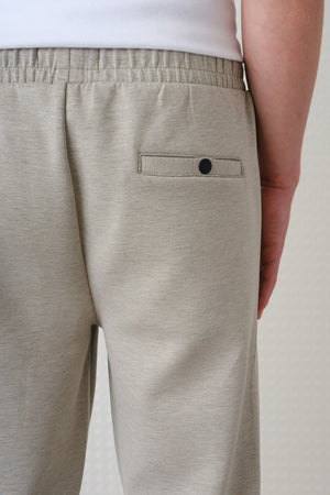 Azriel - Bonded Jersey Joggers - Stone