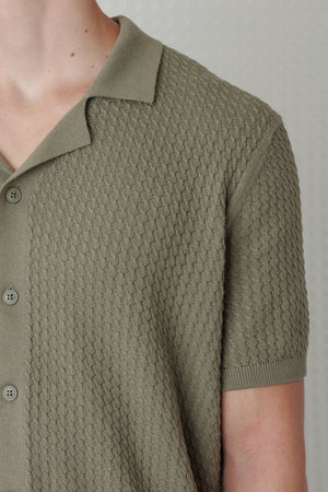 Bergen Button Through Polo - Sage