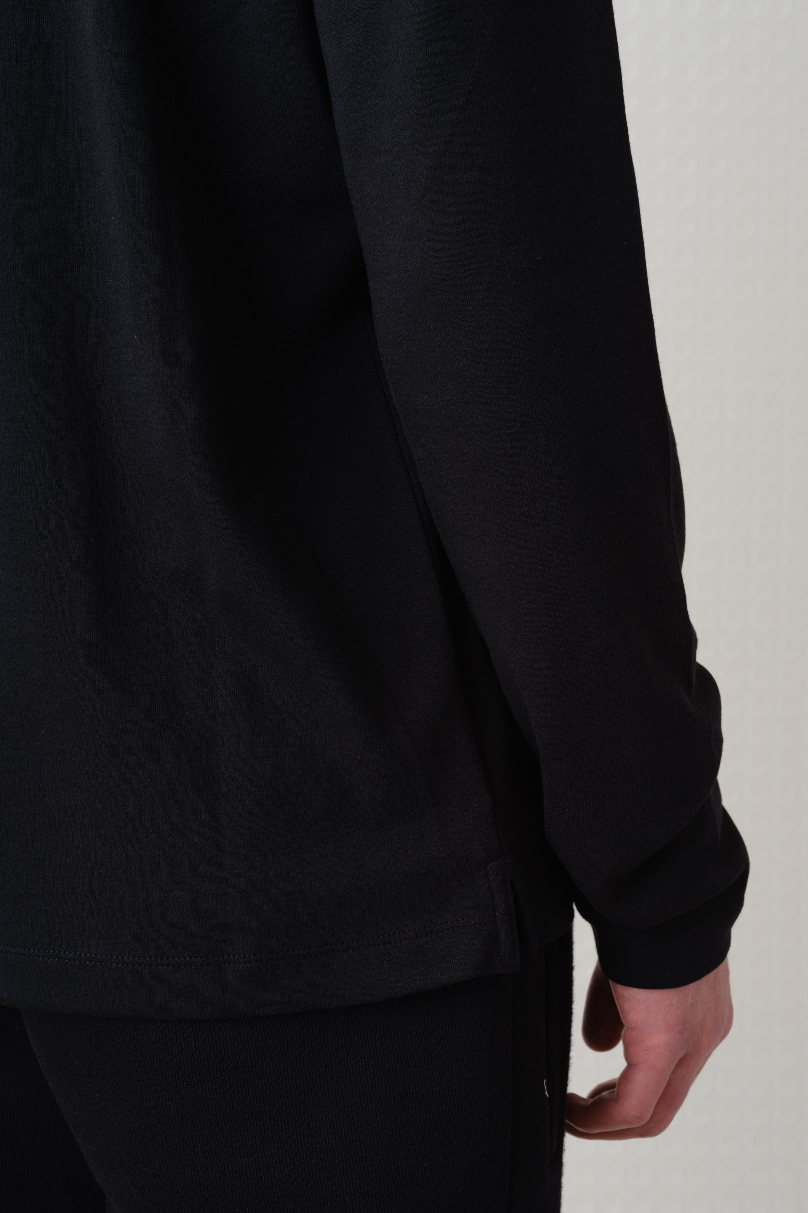 Burin - 260GSM Interlock Long Sleeve Polo - Black