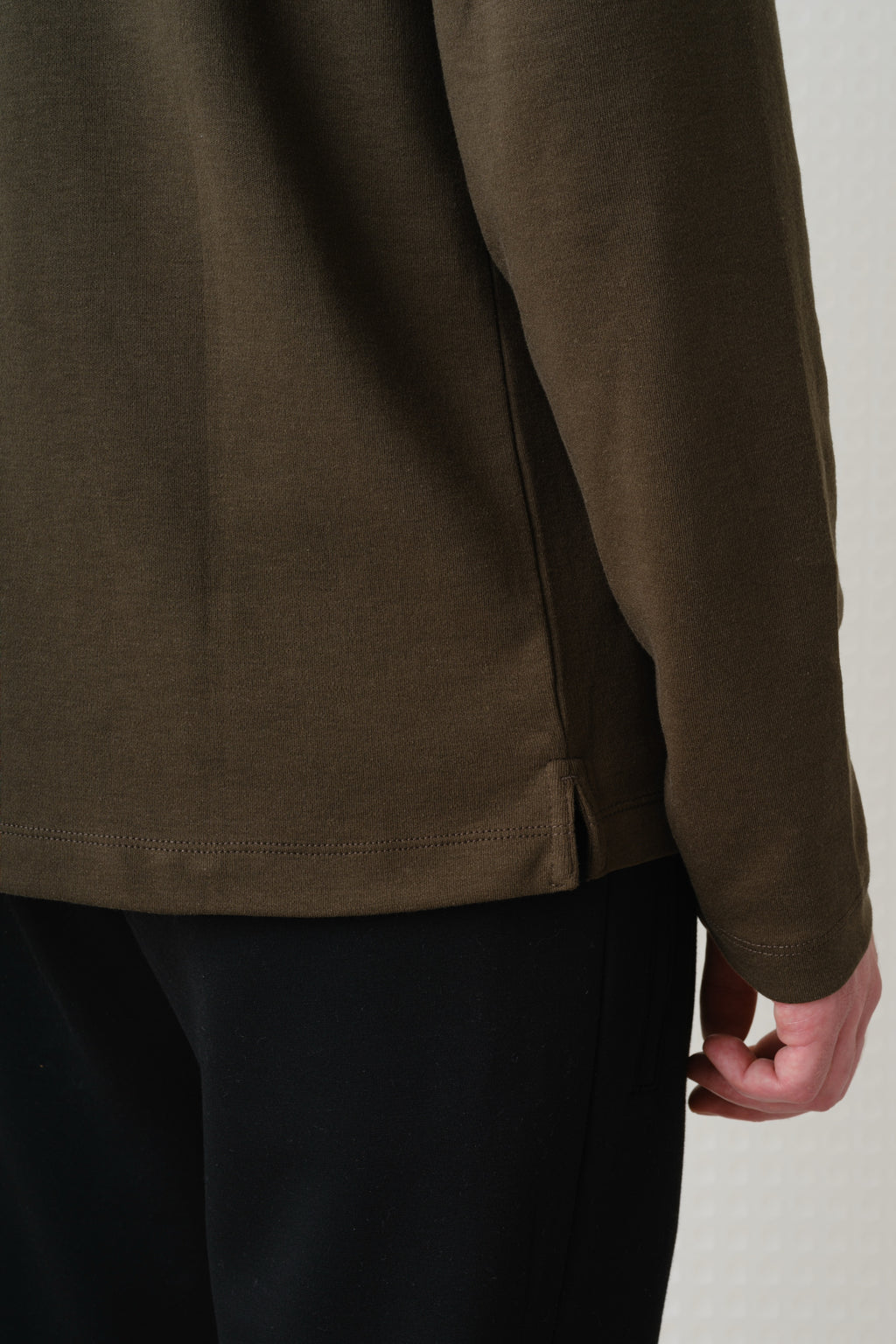Burin - 260GSM Interlock Long Sleeve Polo - Olive