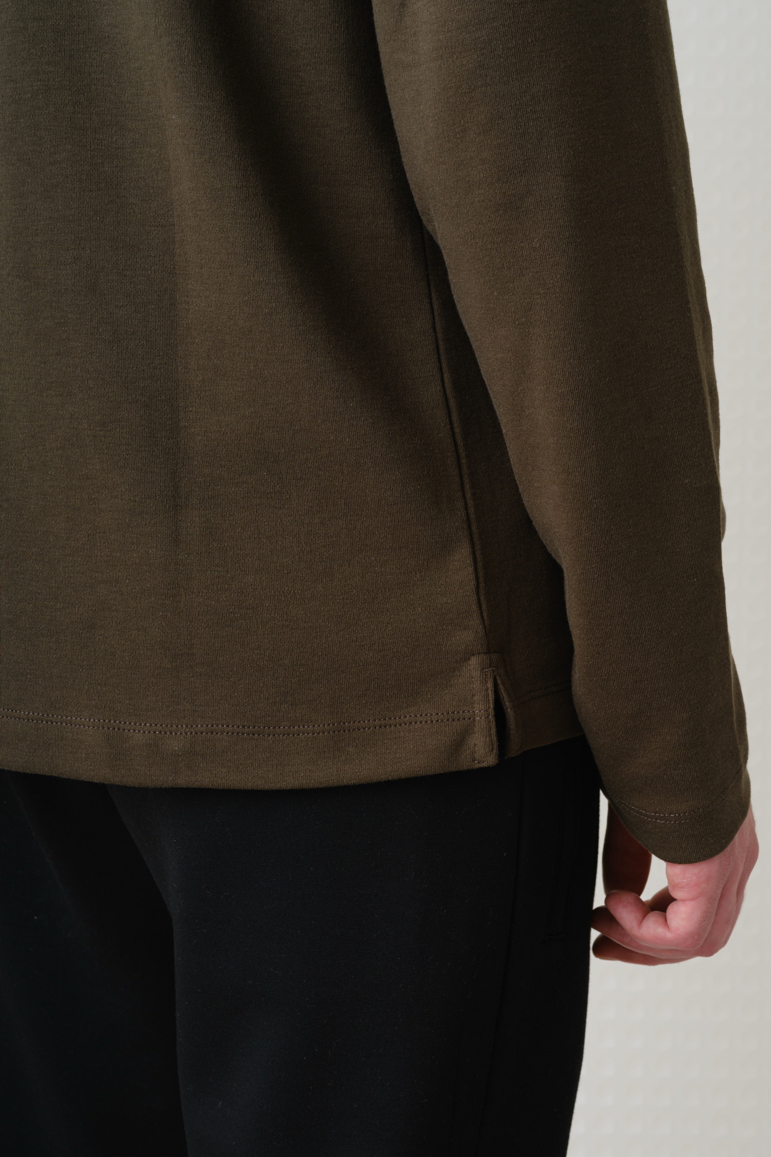 Burin - 260GSM Interlock Long Sleeve Polo - Olive