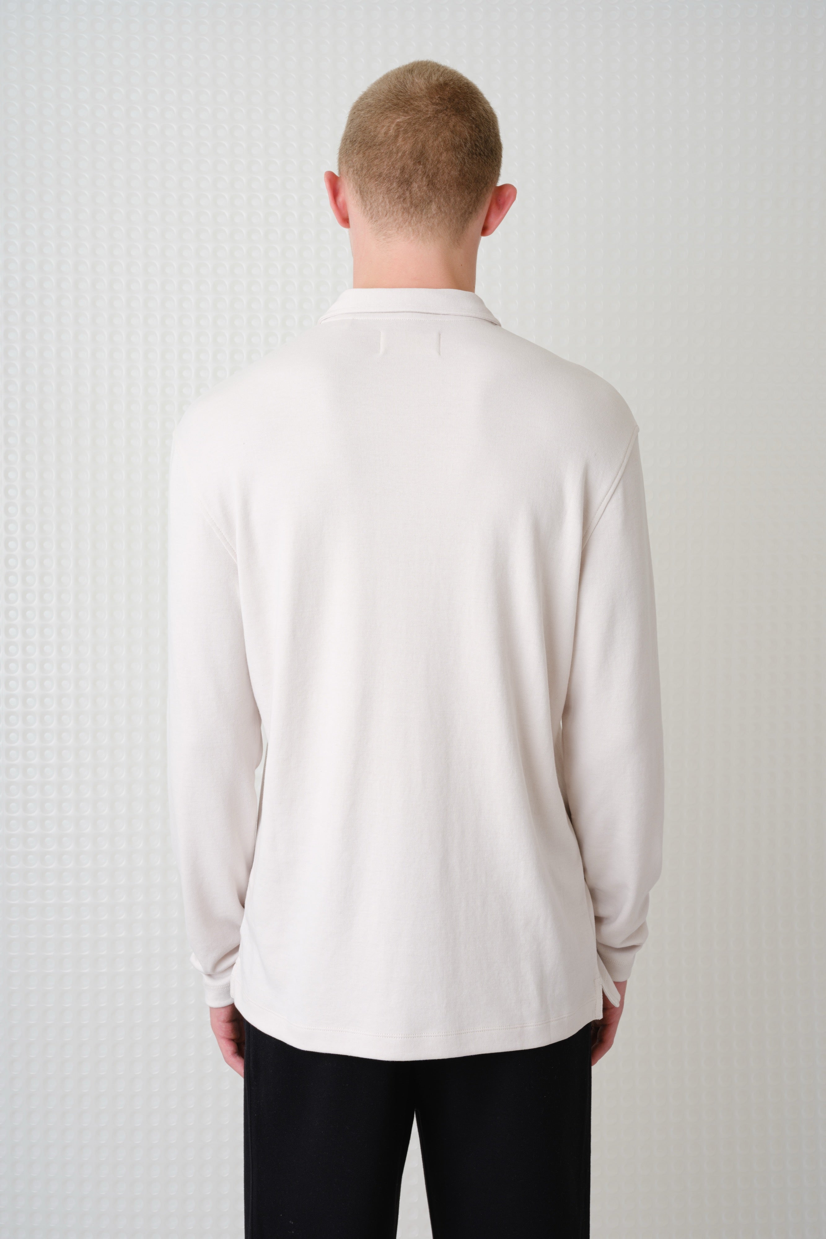Burin - 260GSM Interlock Long Sleeve Polo - Stone