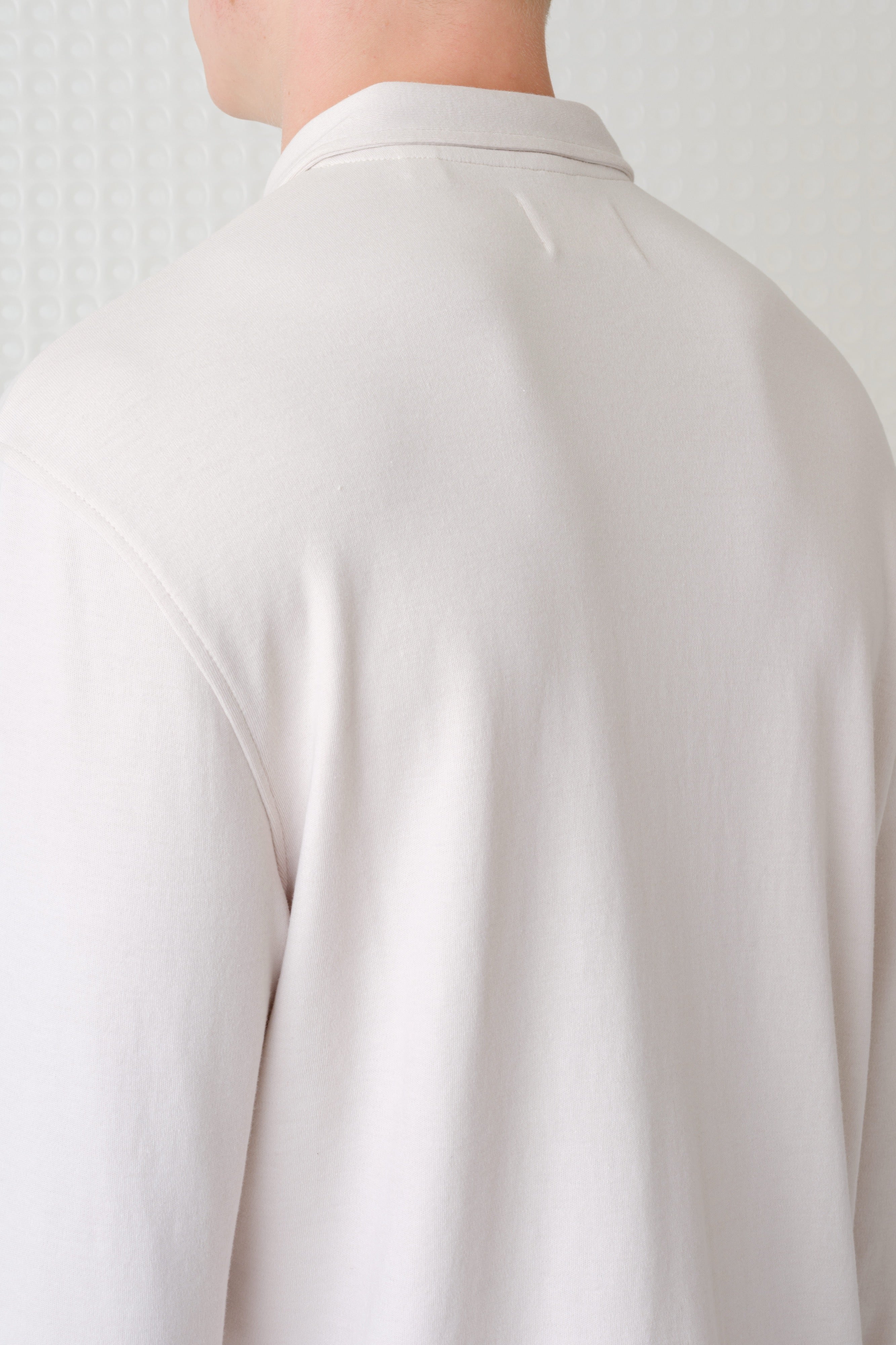 Burin - 260GSM Interlock Long Sleeve Polo - Stone