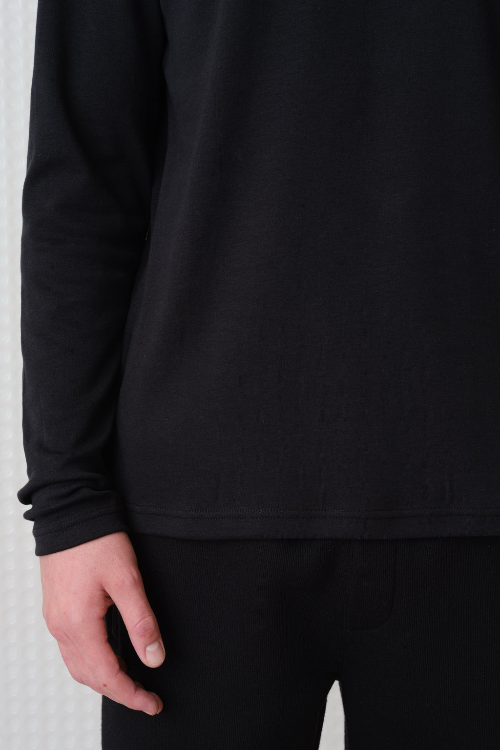 Calla - 260GSM Interlock Long Sleeve T-Shirt - Black
