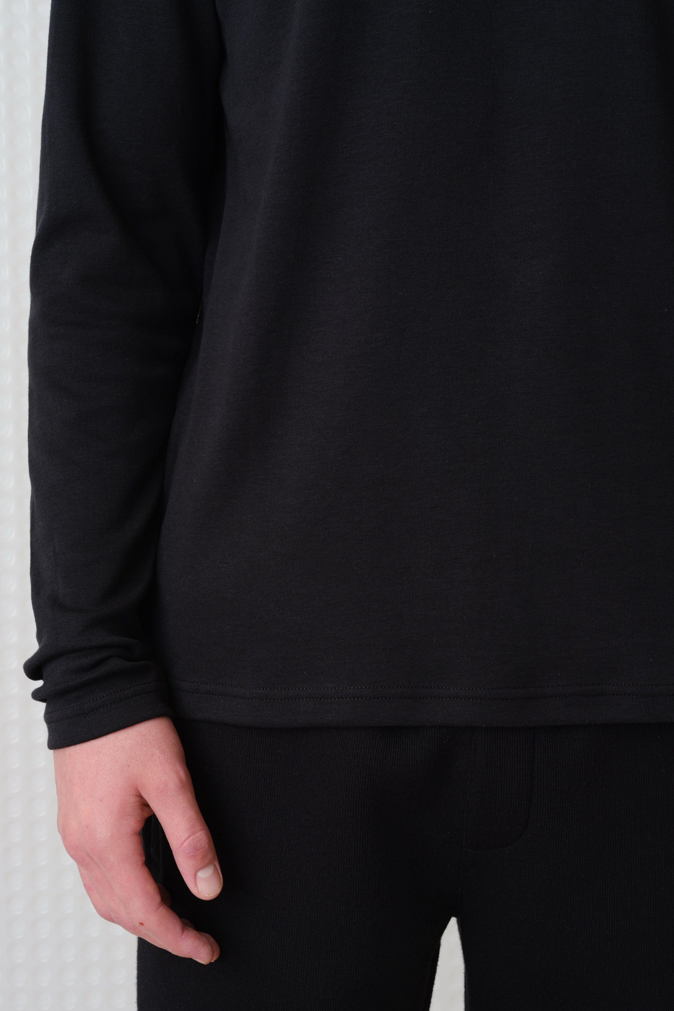 Calla - 260GSM Interlock Long Sleeve T-Shirt - Black