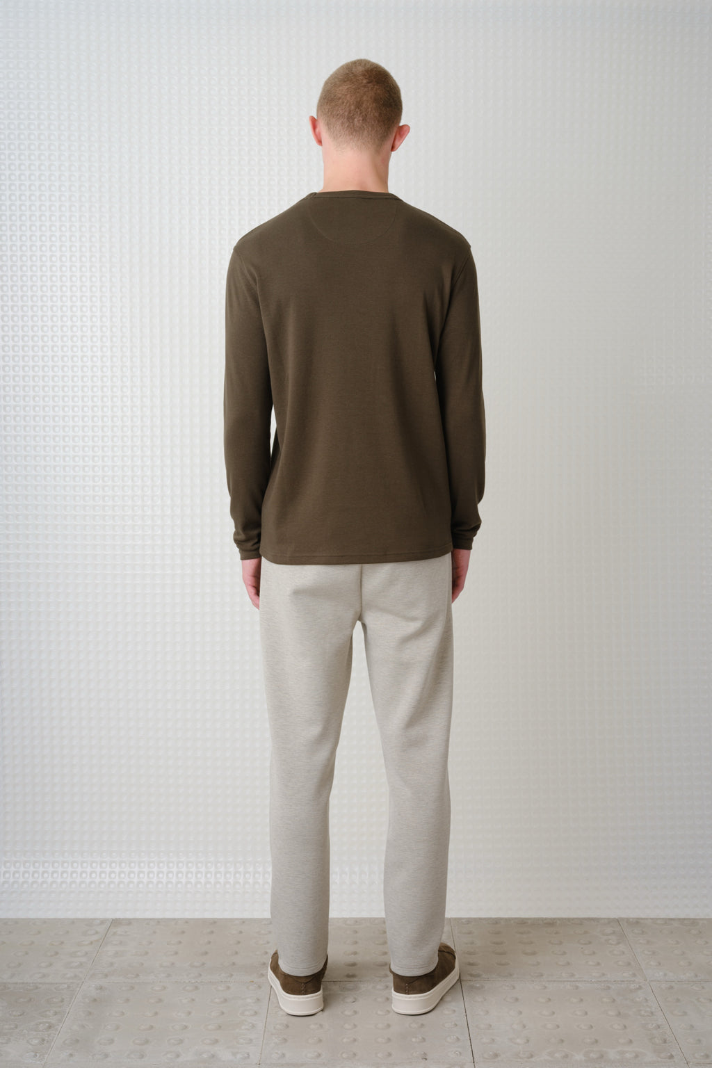 Calla - 260GSM Interlock Long Sleeve T-Shirt - Olive