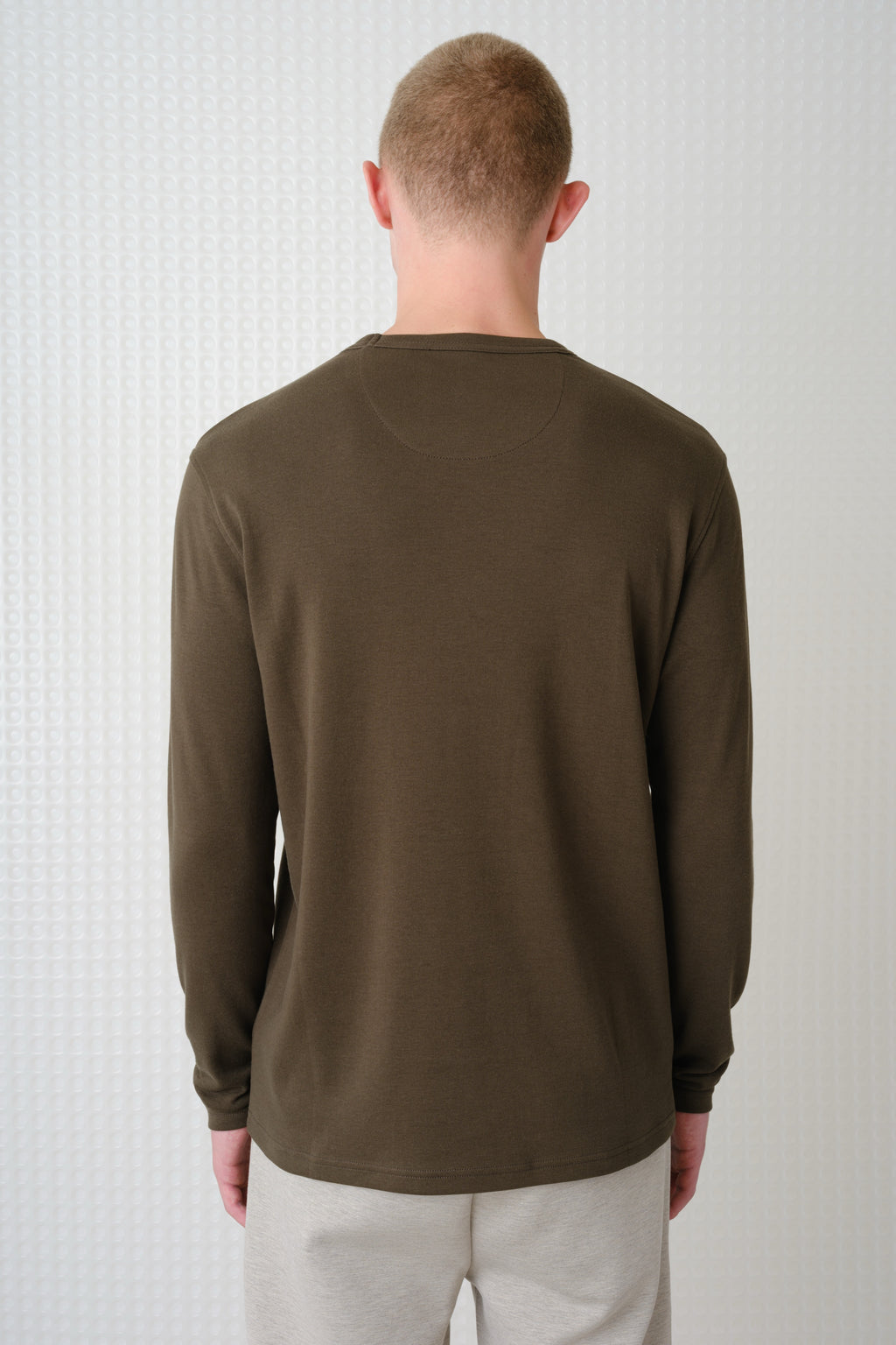 Calla - 260GSM Interlock Long Sleeve T-Shirt - Olive