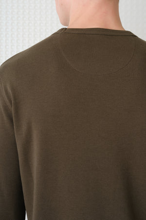 Calla - 260GSM Interlock Long Sleeve T-Shirt - Olive