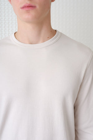 Calla - 260GSM Interlock Long Sleeve T-Shirt - Stone