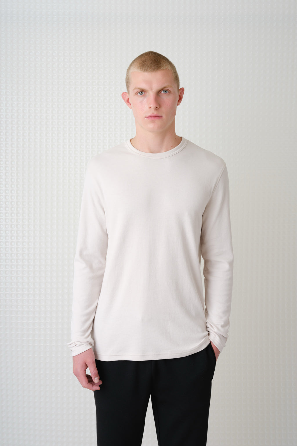 Calla - 260GSM Interlock Long Sleeve T-Shirt - Stone