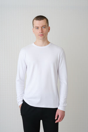 Calla - 260GSM Interlock Long Sleeve T-Shirt - White
