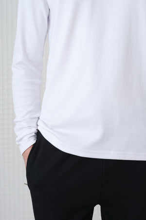 Calla - 260GSM Interlock Long Sleeve T-Shirt - White