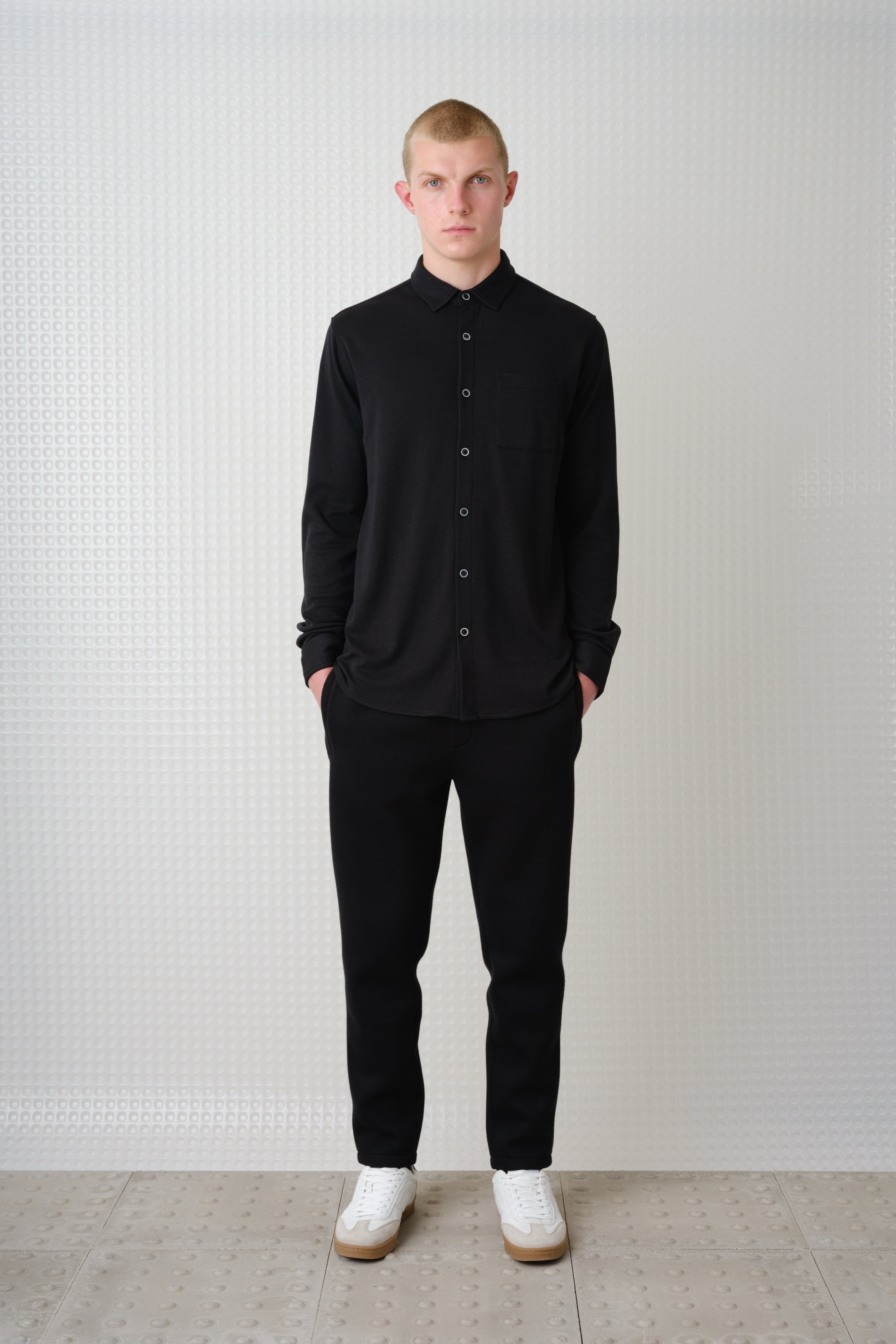 Calmer - 260GSM Interlock Shirt - Black