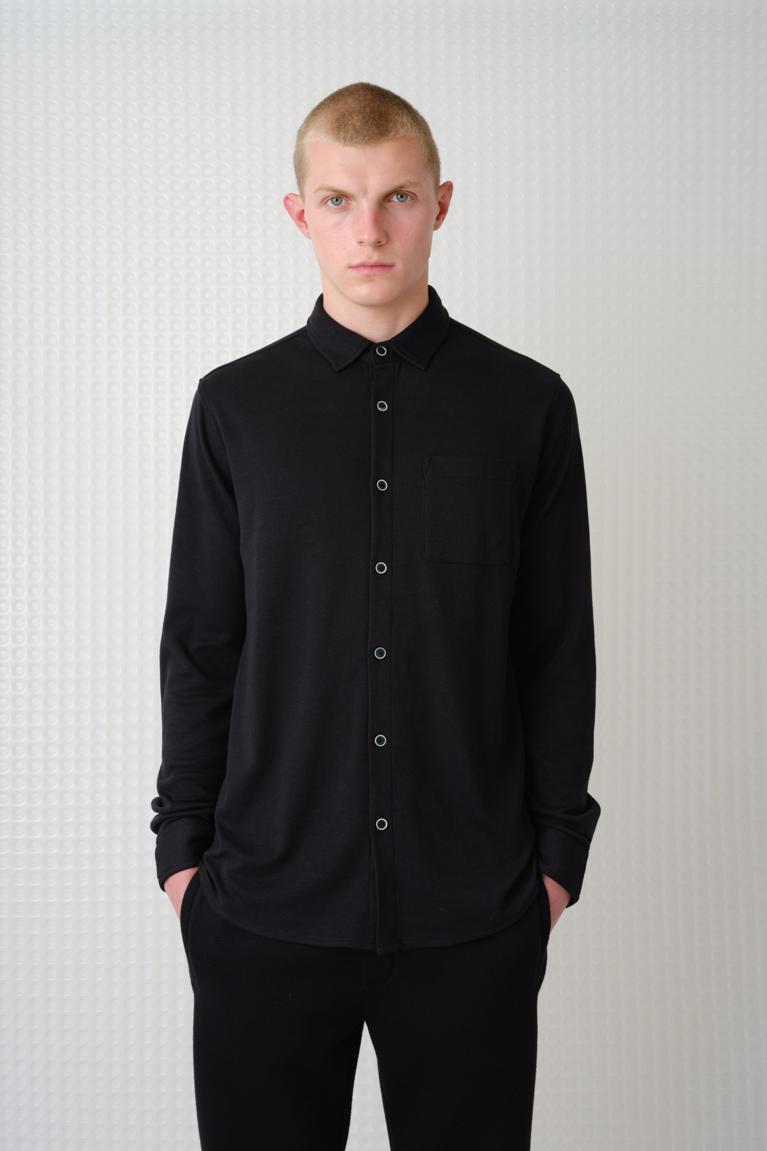 Calmer - 260GSM Interlock Shirt - Black