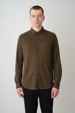 Calmer - 260GSM Interlock Shirt - Olive