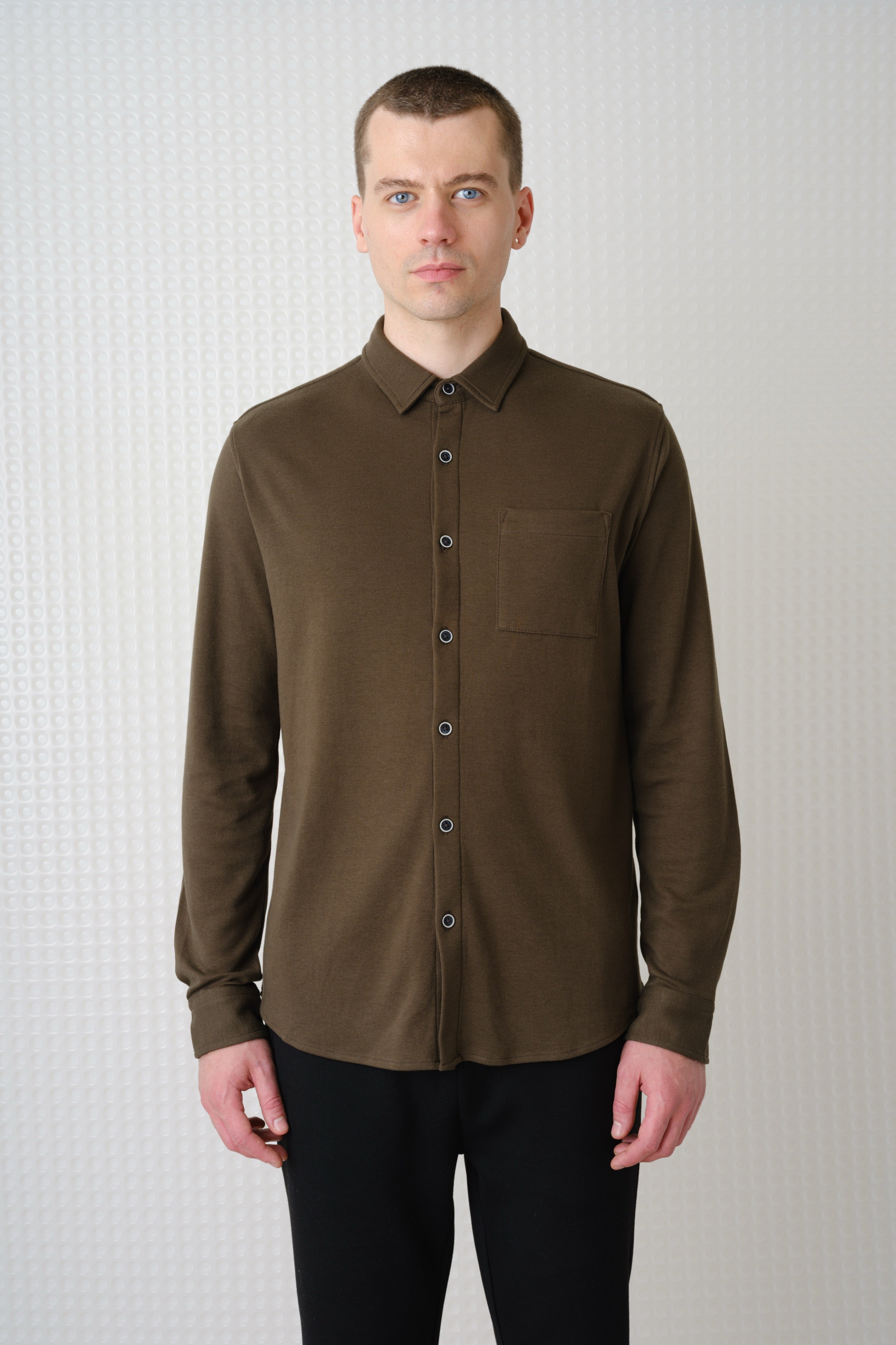 Calmer - 260GSM Interlock Shirt - Olive