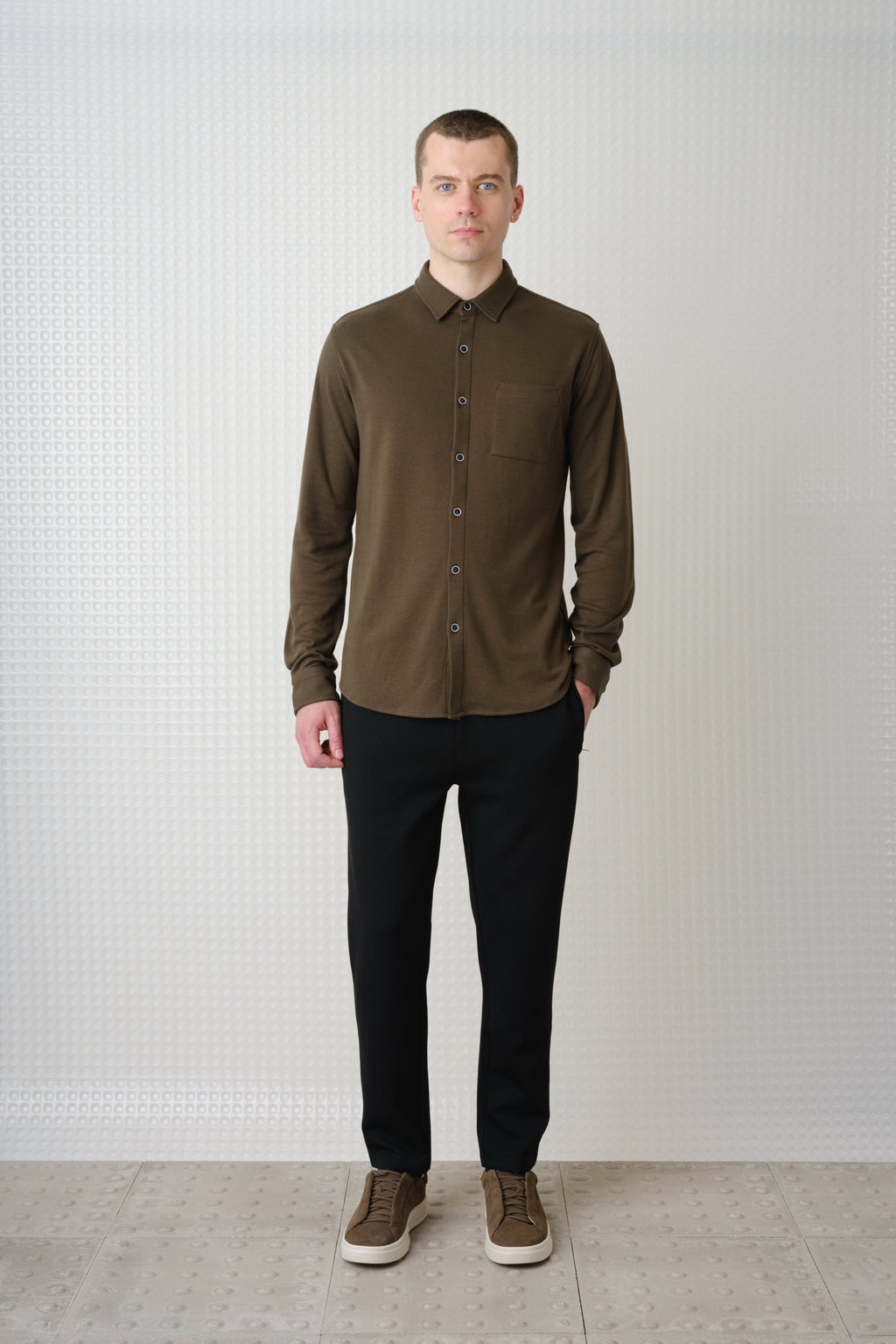 Calmer - 260GSM Interlock Shirt - Olive