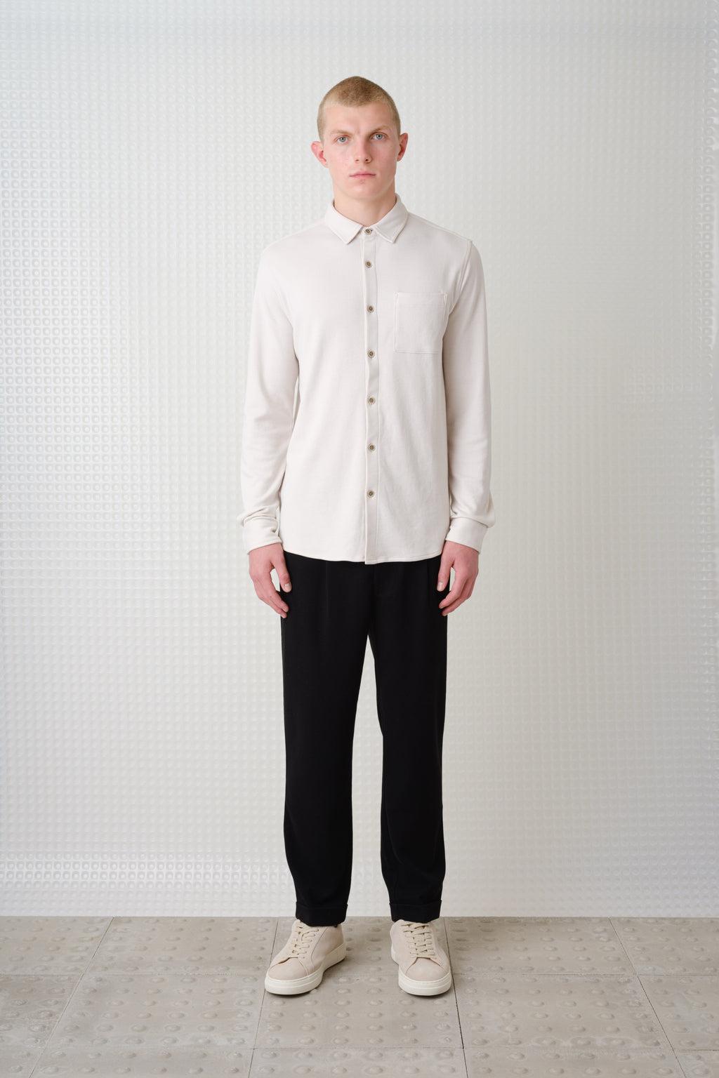 Calmer - 260GSM Interlock Shirt - Stone
