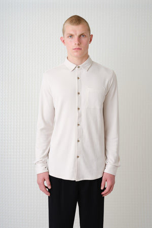 Calmer - 260GSM Interlock Shirt - Stone