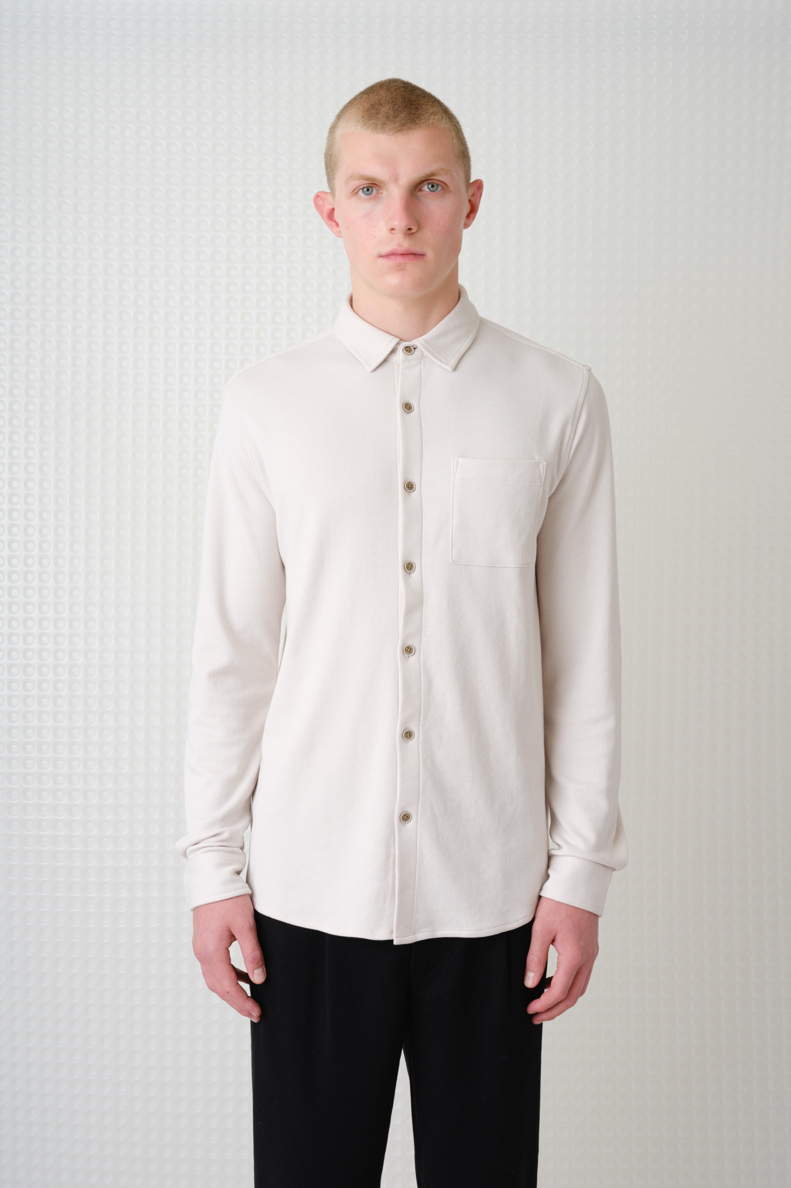 Calmer - 260GSM Interlock Shirt - Stone
