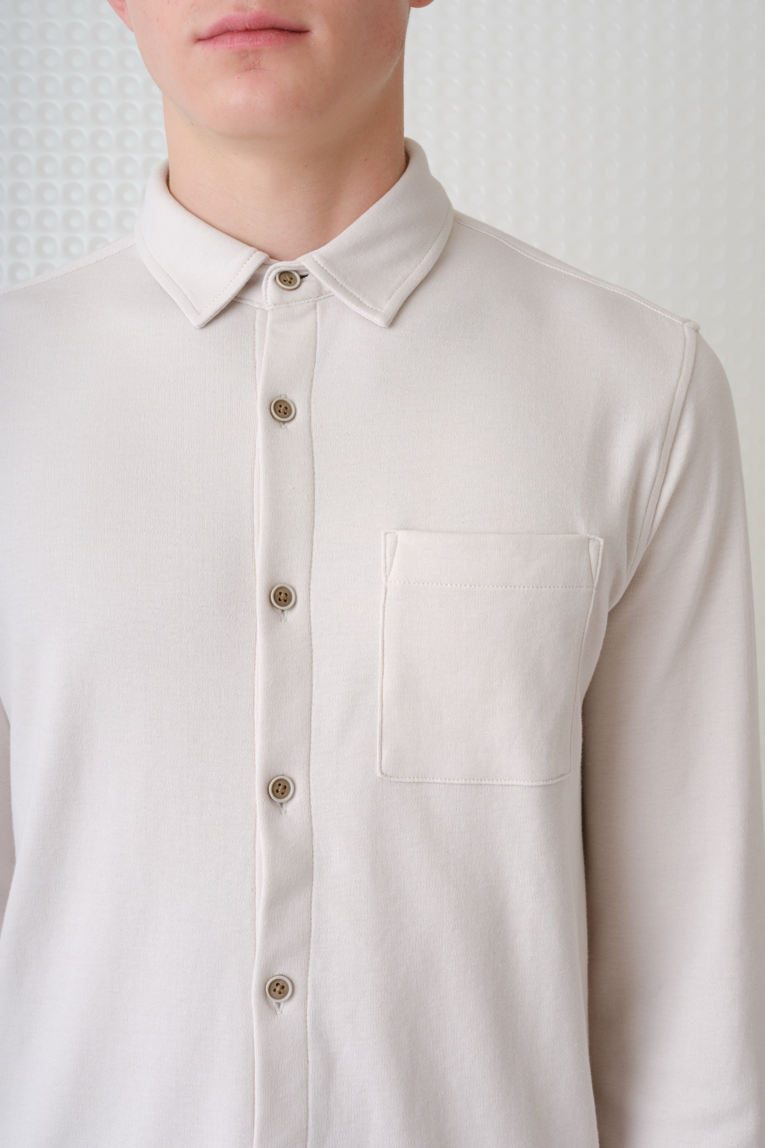 Calmer - 260GSM Interlock Shirt - Stone