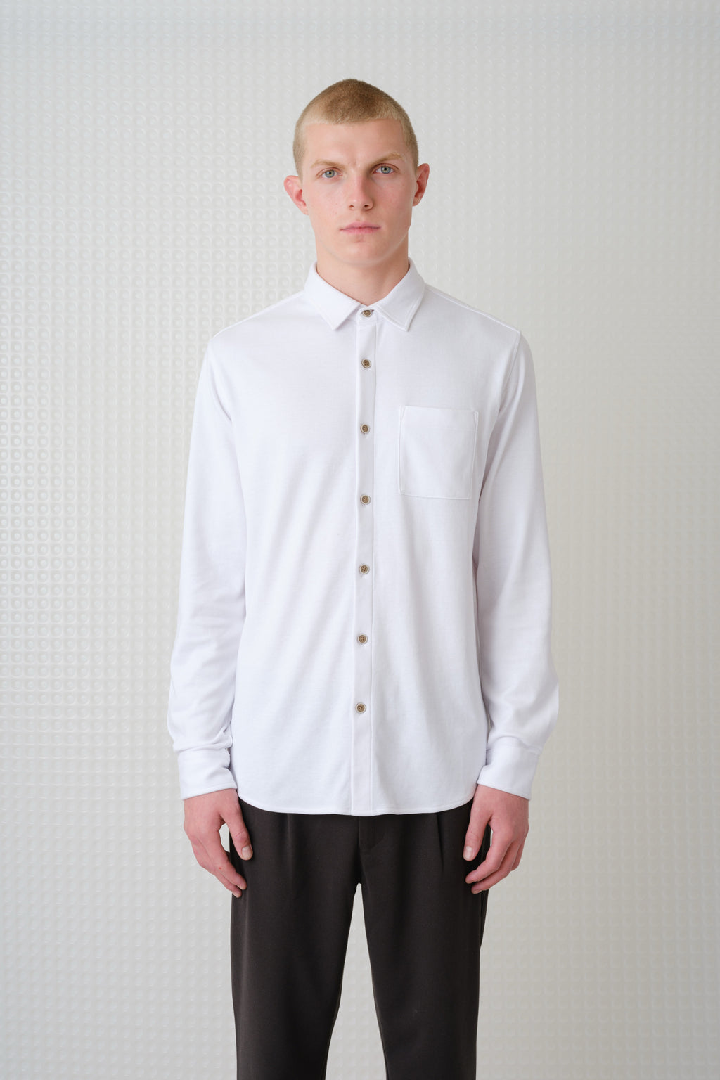 Calmer - 260GSM Interlock Shirt - White
