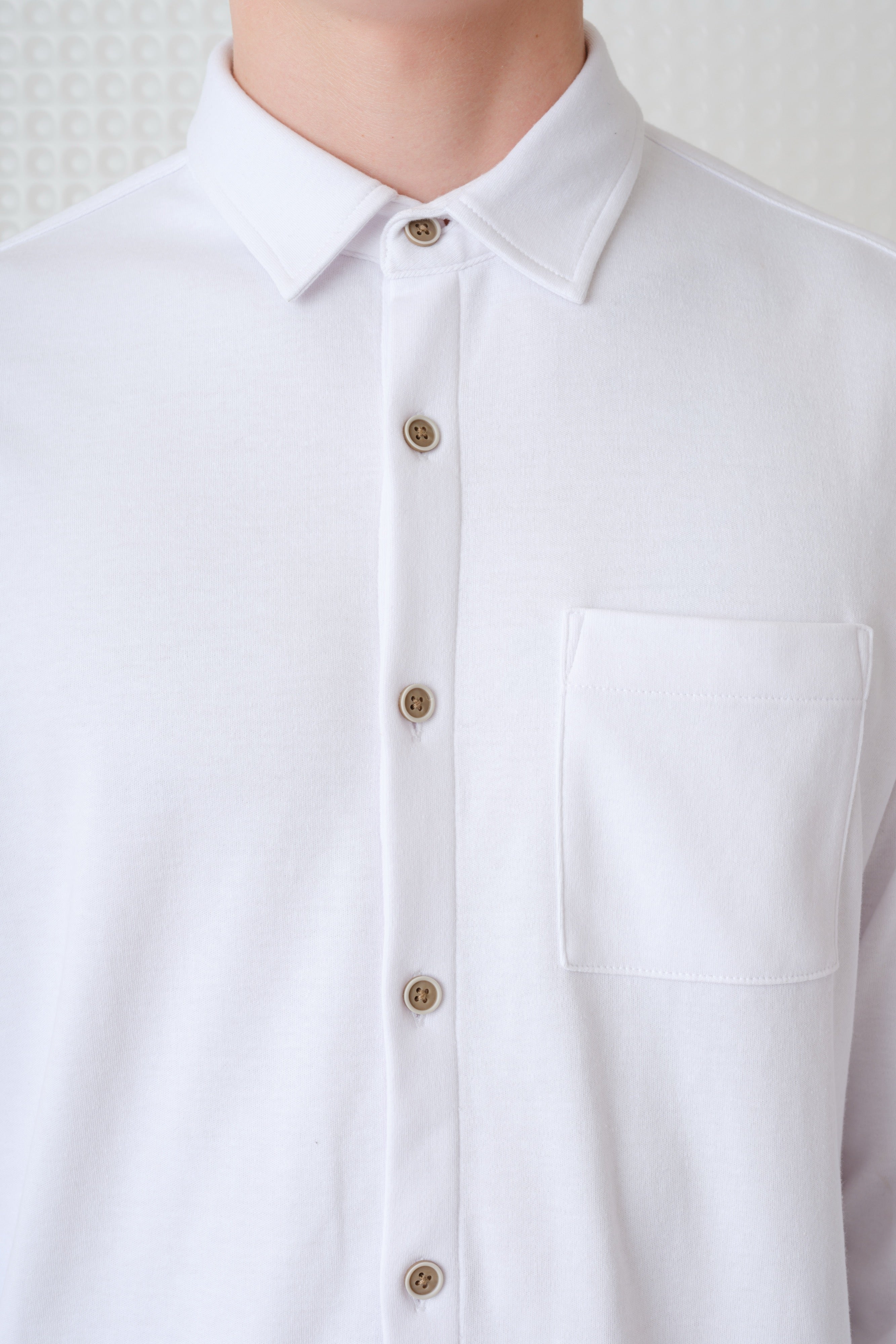 Calla - 260GSM Interlock Long Sleeve T-Shirt - White