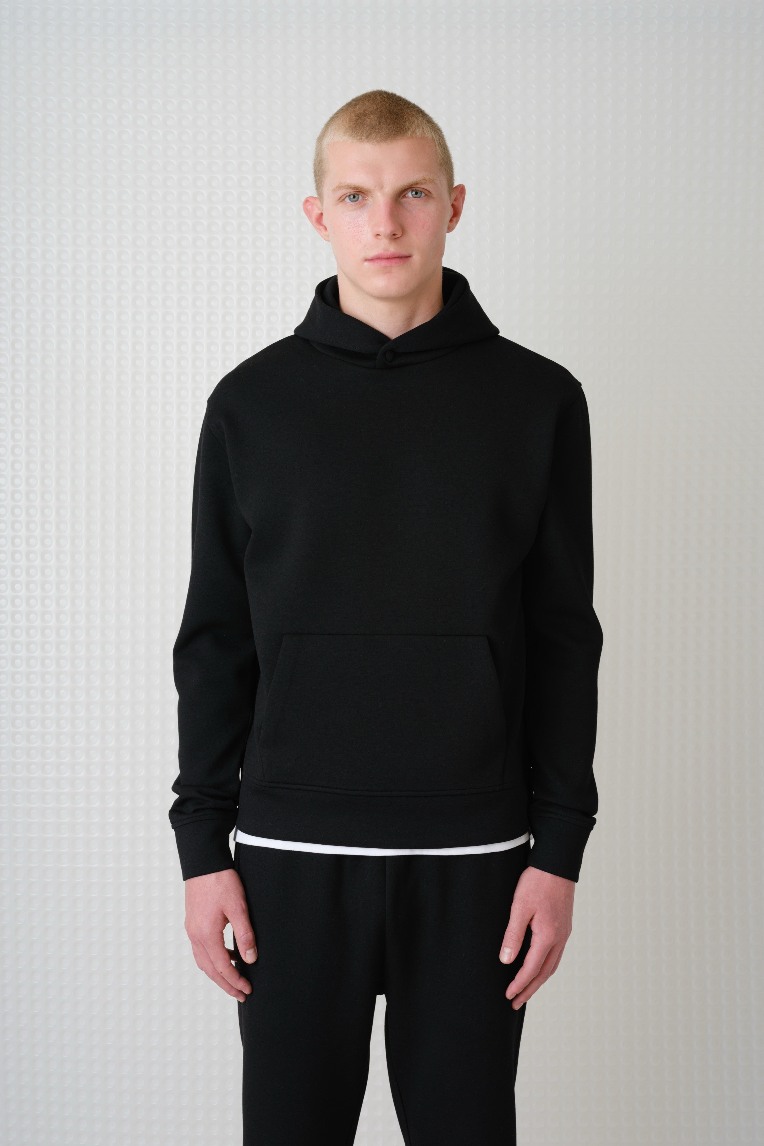 Cassian - Bonded Jersey Hoodie - Black