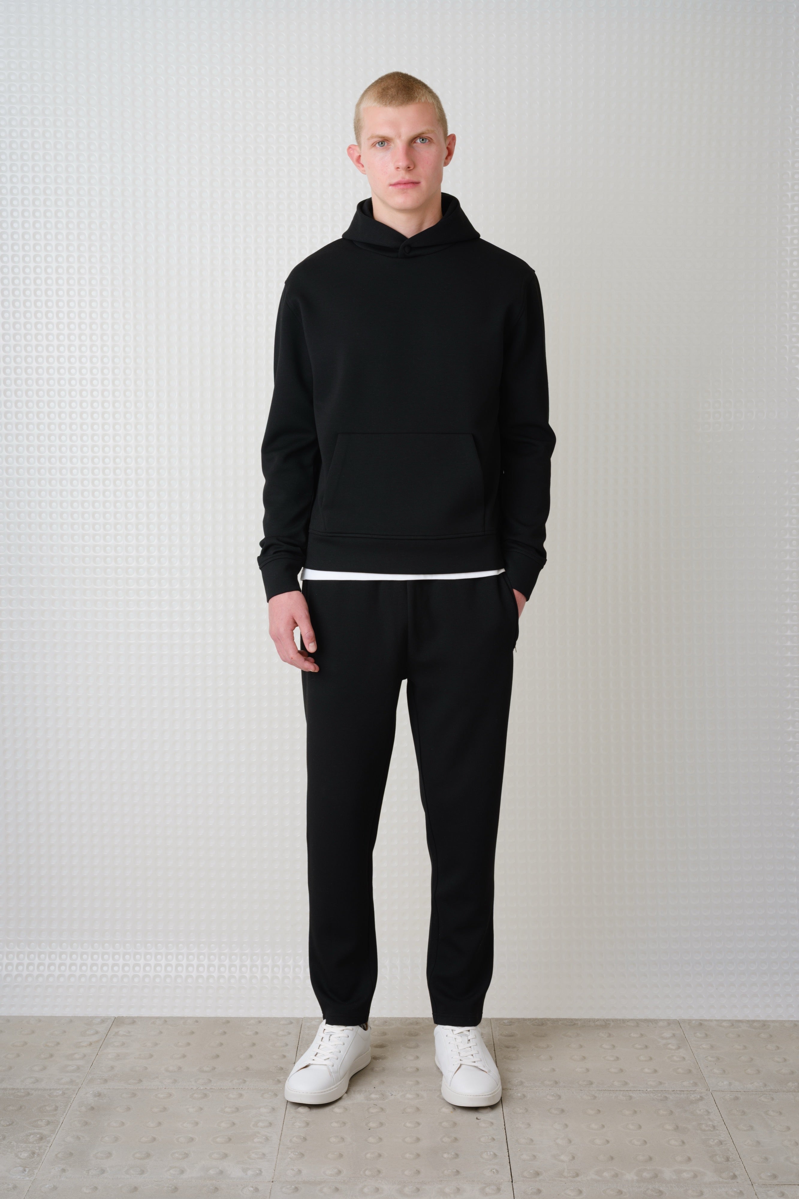Cassian - Bonded Jersey Hoodie - Black