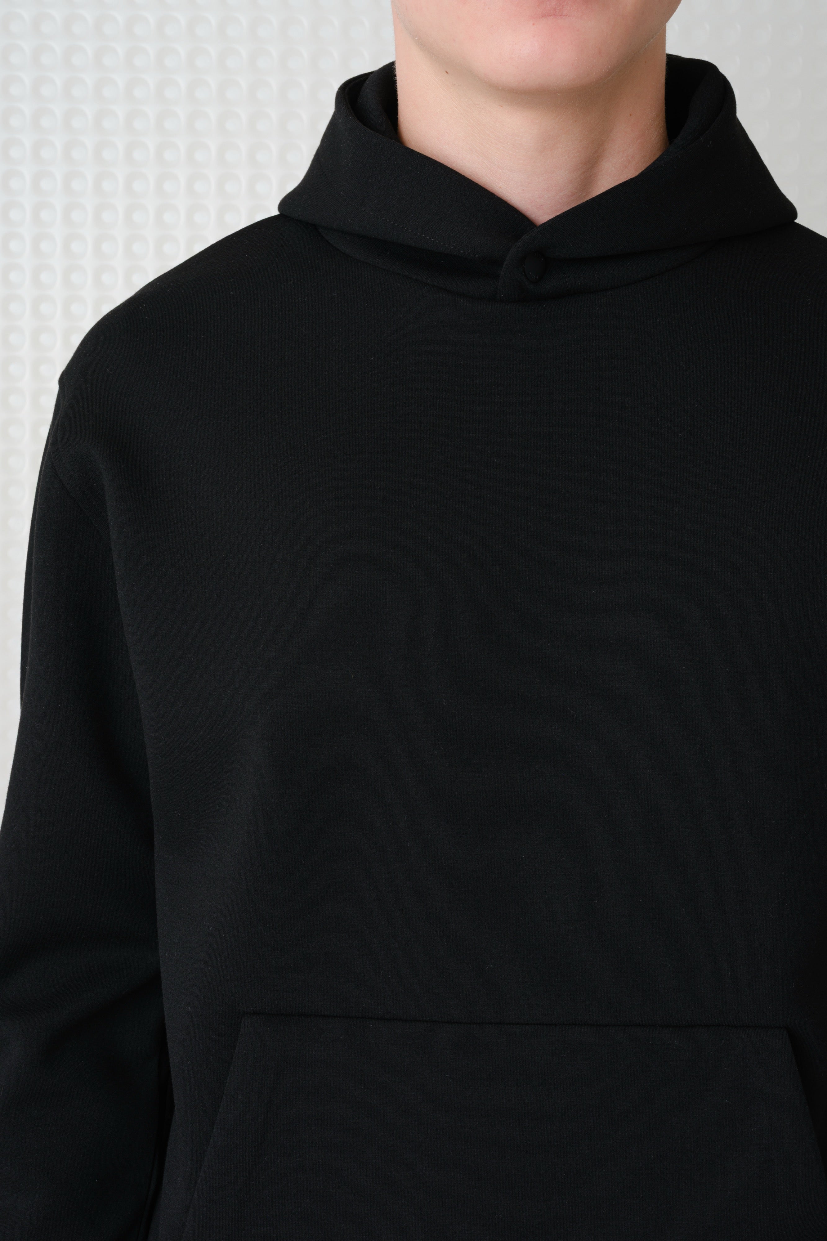 Cassian - Bonded Jersey Hoodie - Black