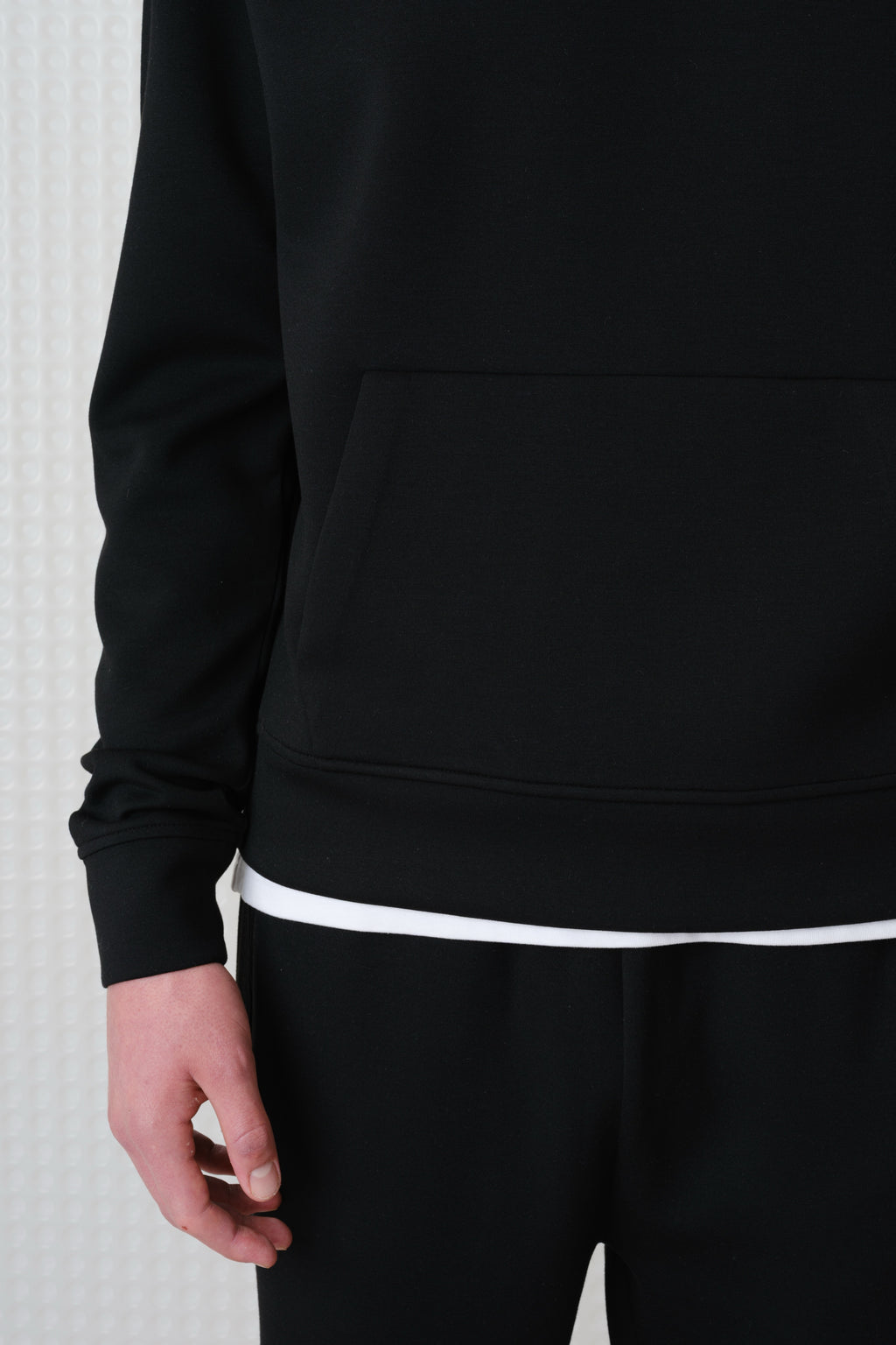 Cassian - Bonded Jersey Hoodie - Black