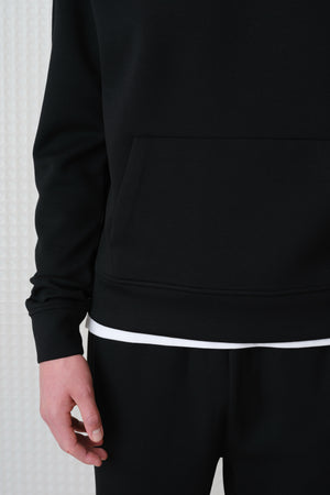 Cassian - Bonded Jersey Hoodie - Black