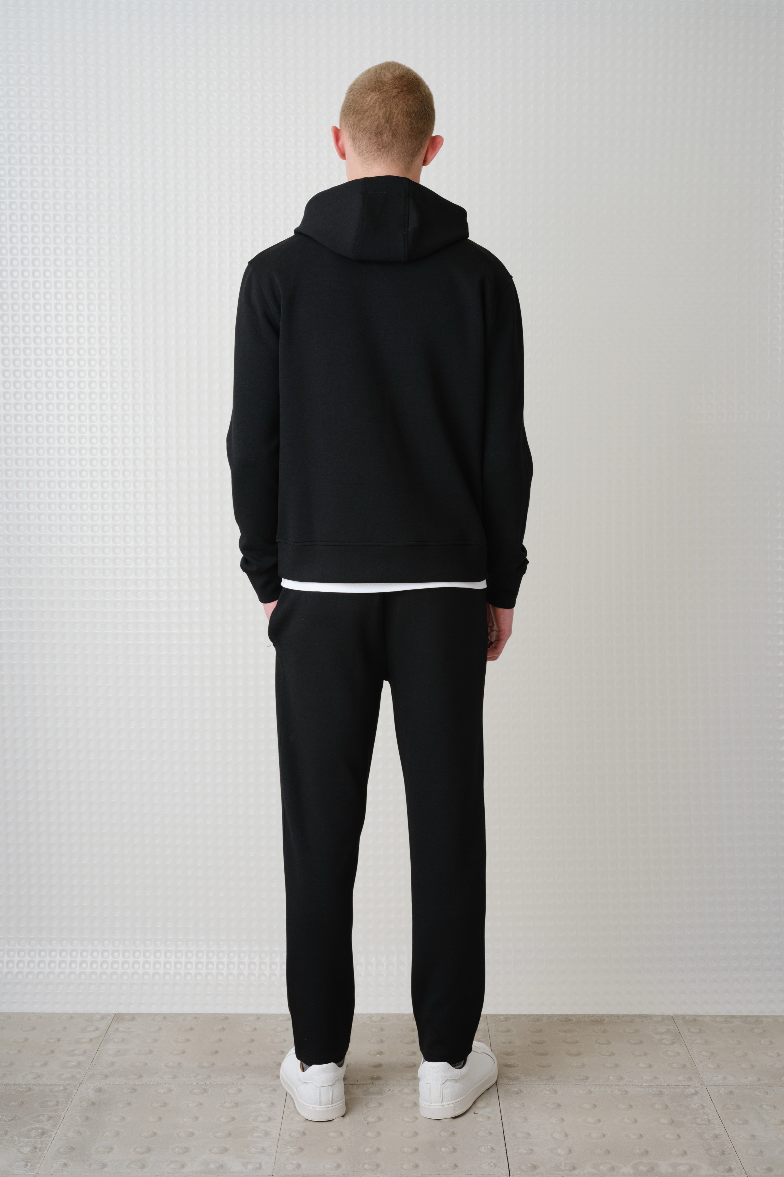 Cassian - Bonded Jersey Hoodie - Black