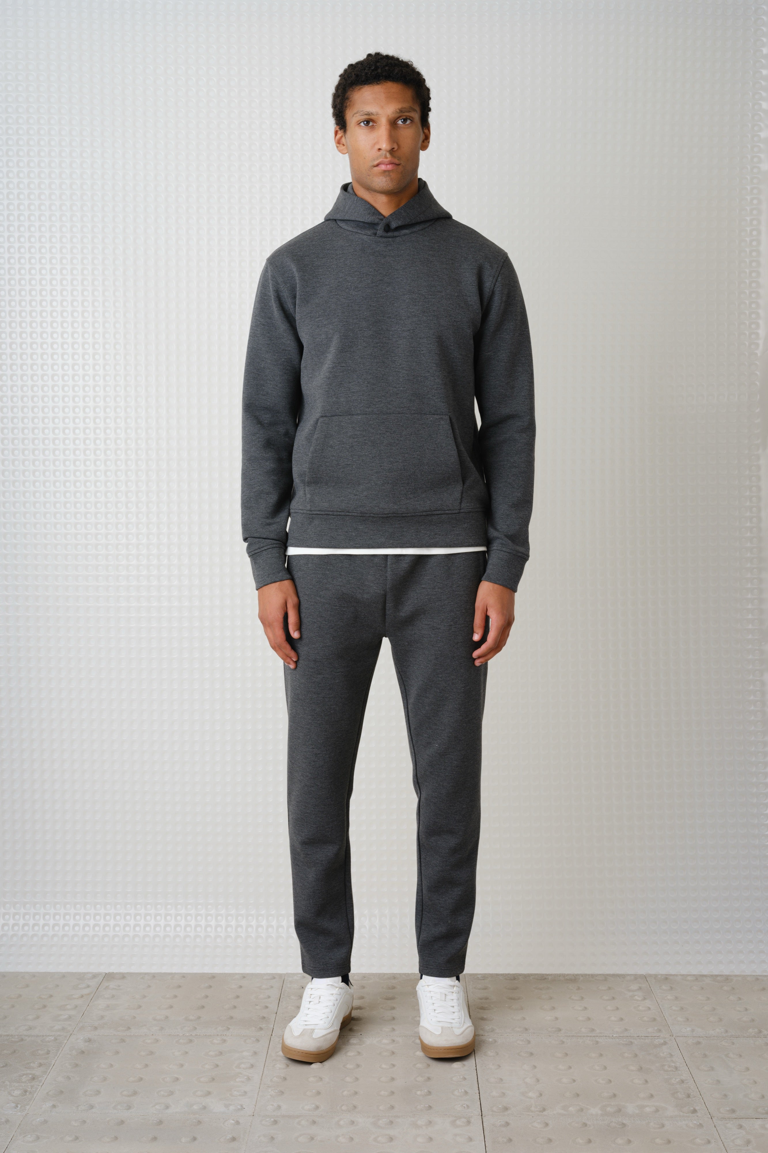 Cassian - Bonded Jersey Hoodie - Grey