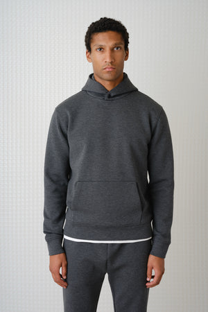 Cassian - Bonded Jersey Hoodie - Grey