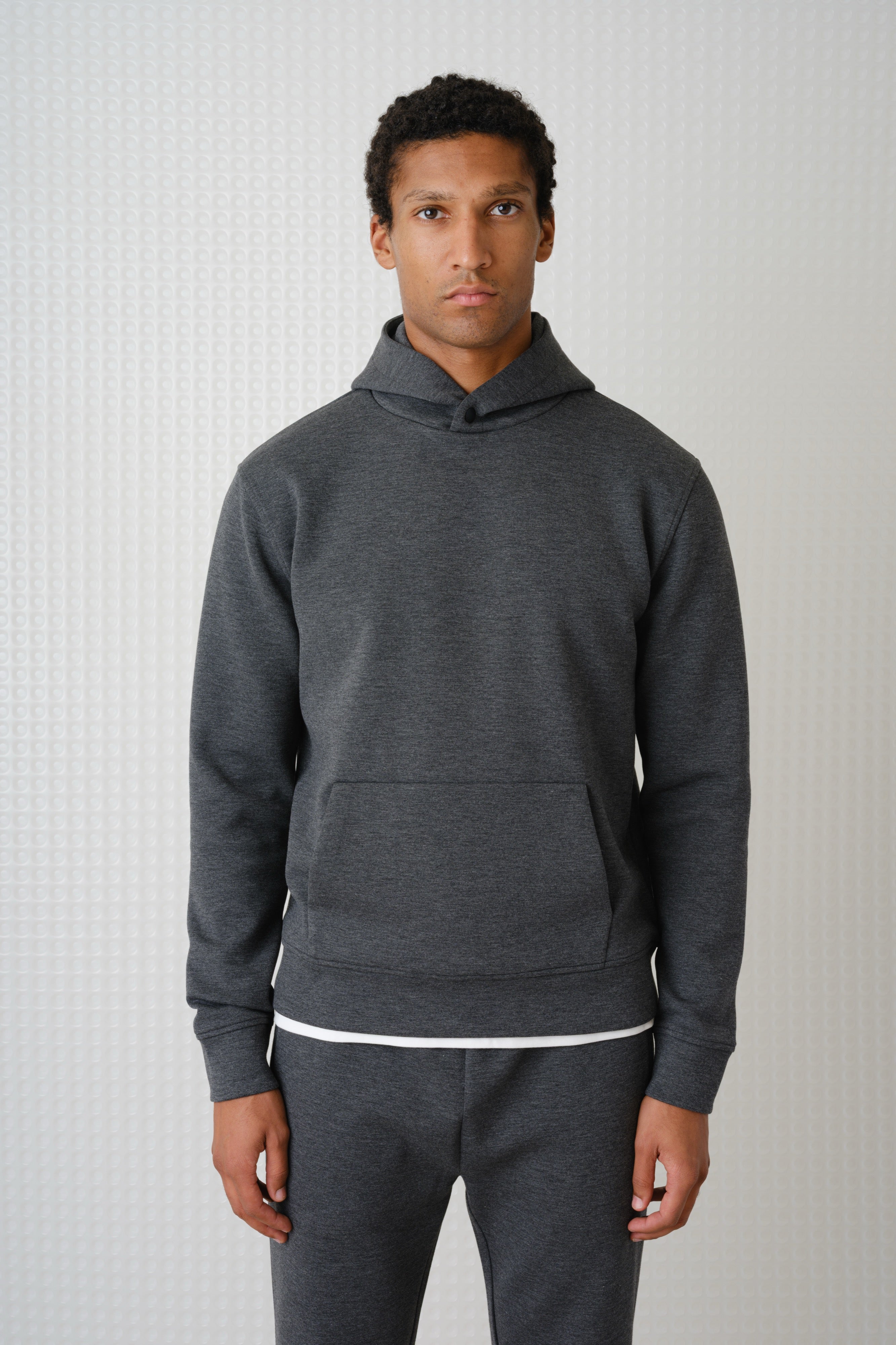 Cassian - Bonded Jersey Hoodie - Grey