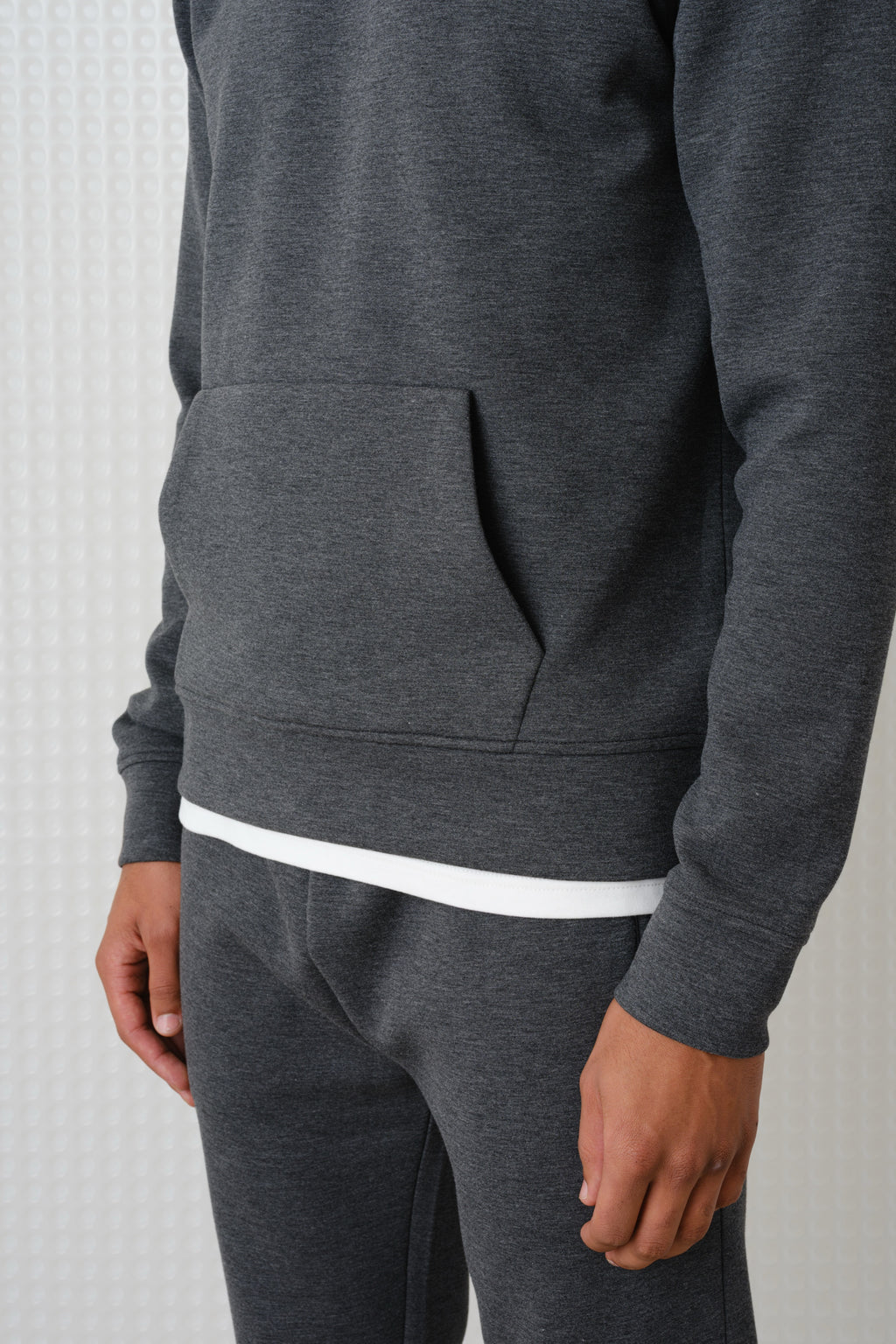 Cassian - Bonded Jersey Hoodie - Grey