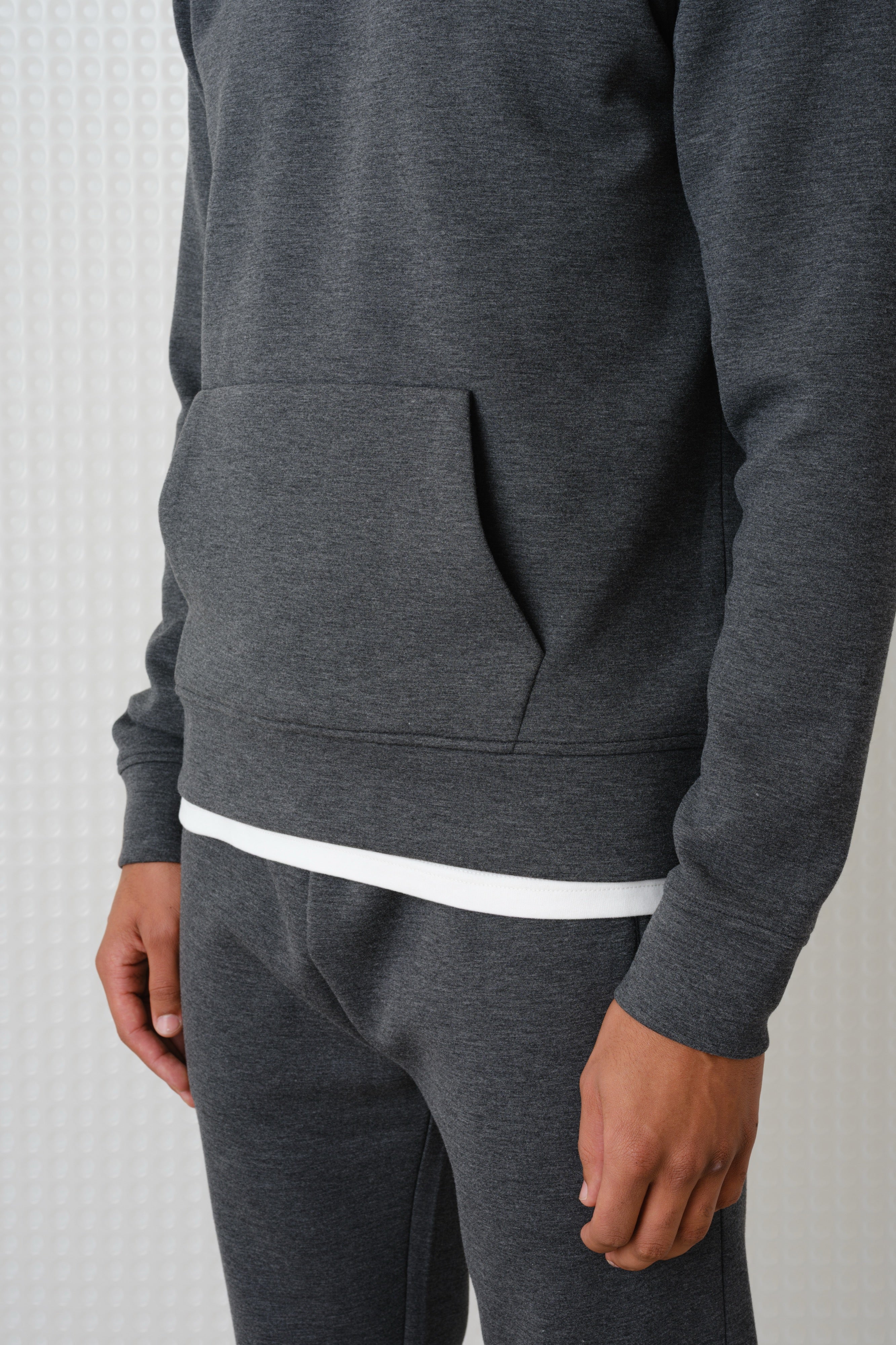 Cassian - Bonded Jersey Hoodie - Grey