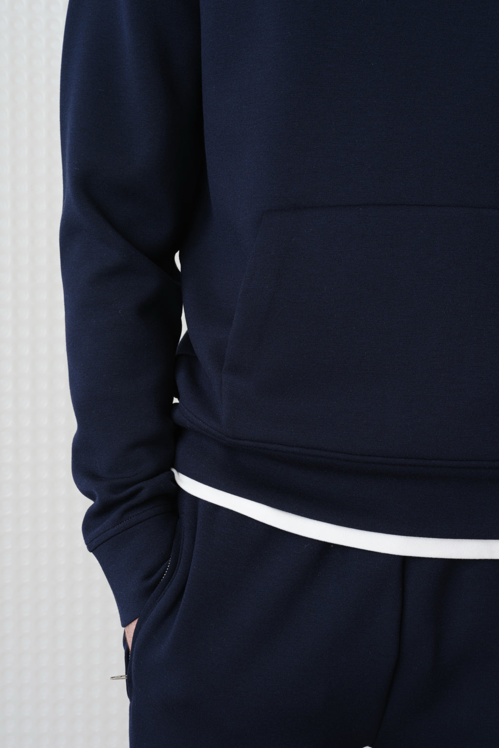 Cassian - Bonded Jersey Hoodie - Navy