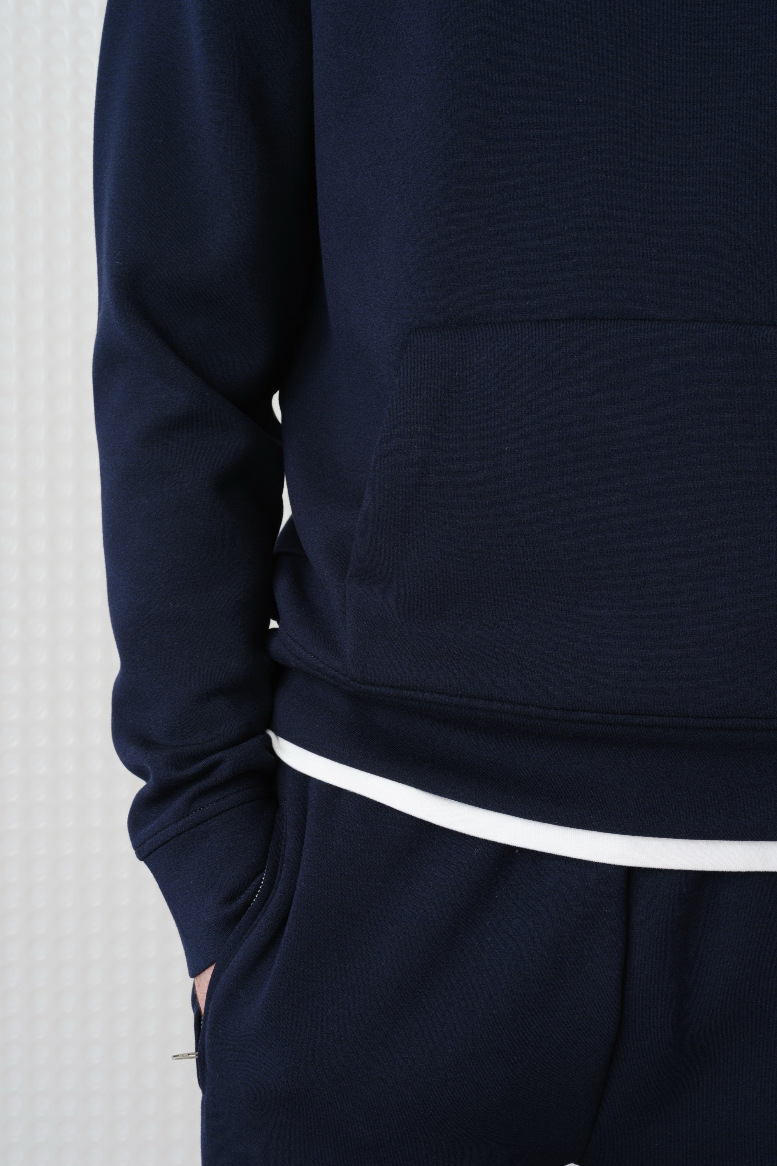 Cassian - Bonded Jersey Hoodie - Navy